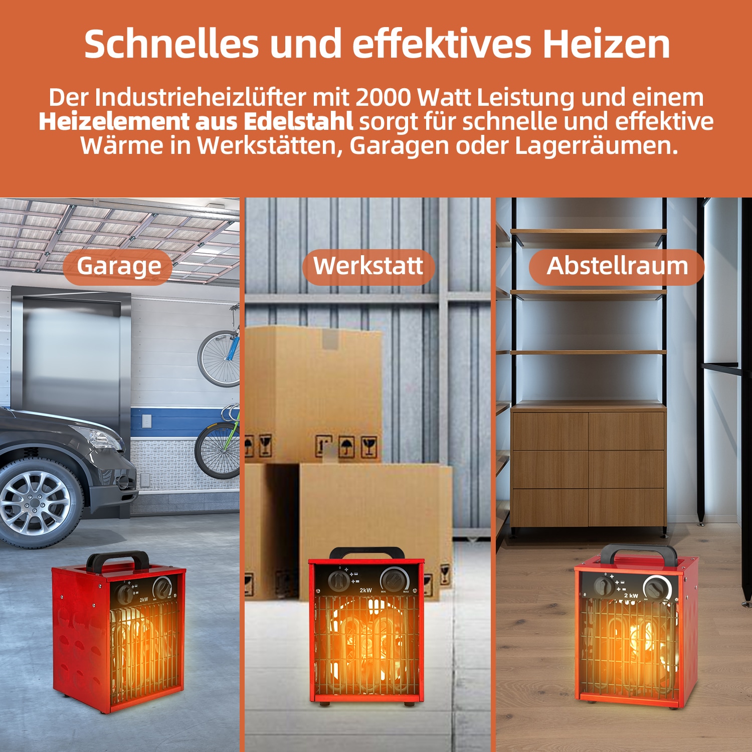 SHX Heizlüfter »SHX308HEAT2022«, 2000 W, Industrie-Standard, 2000W