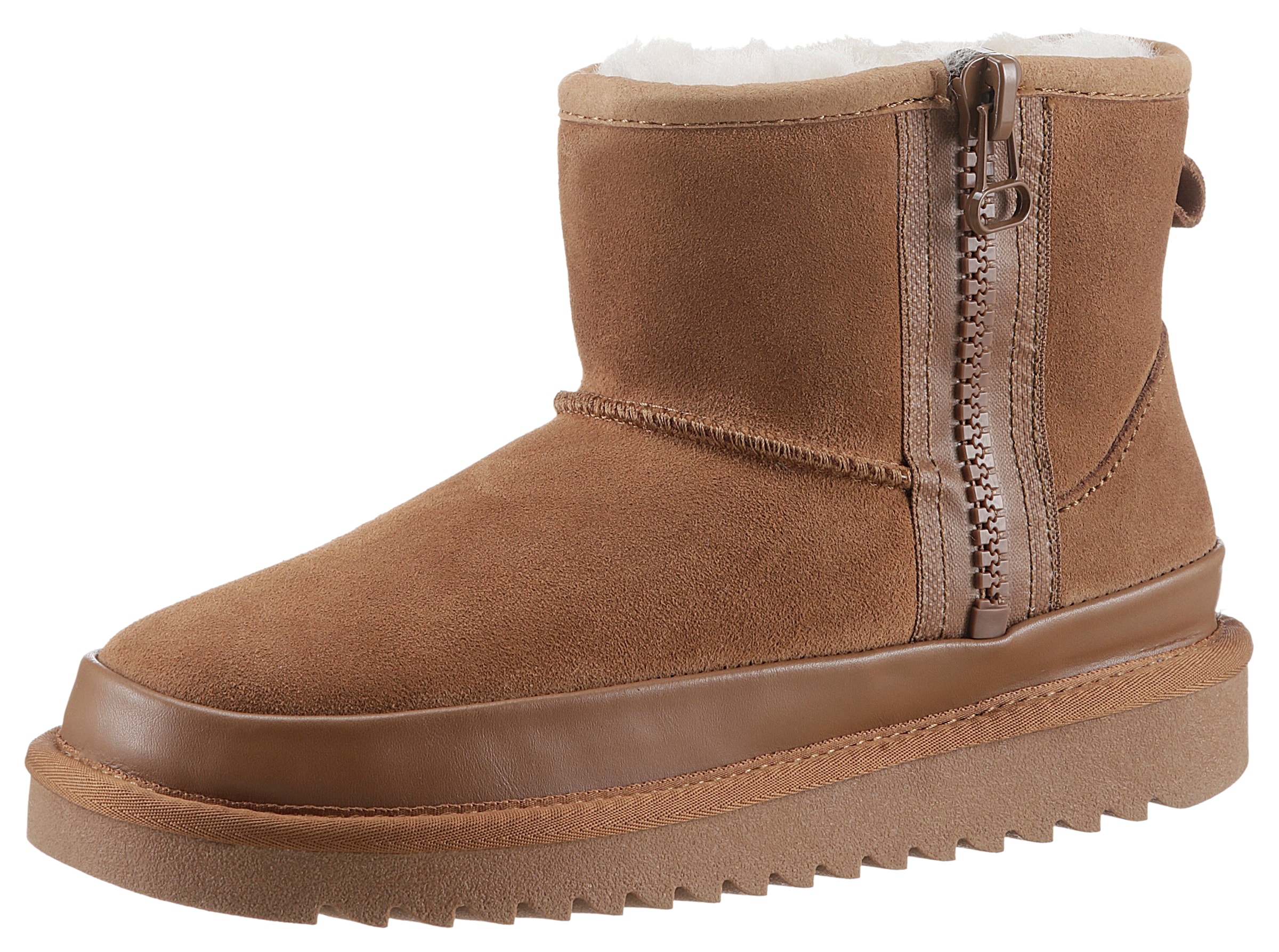 Winterboots »ALASKA«, Schlupfboots, Snowboots mit Anziehlasche, H-Weite (sehr weit)