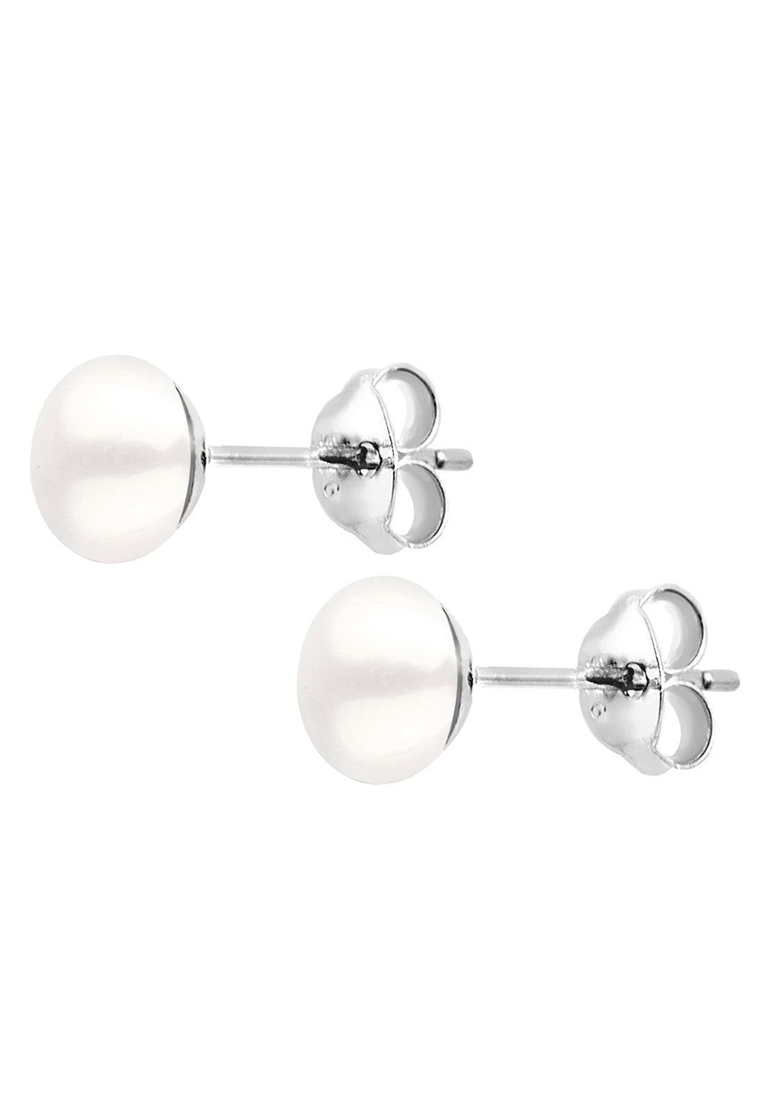 Elli Paar Ohrstecker »Ohrringe Süßwasserzuchtperlen Weiß 925 Sterling Silber«