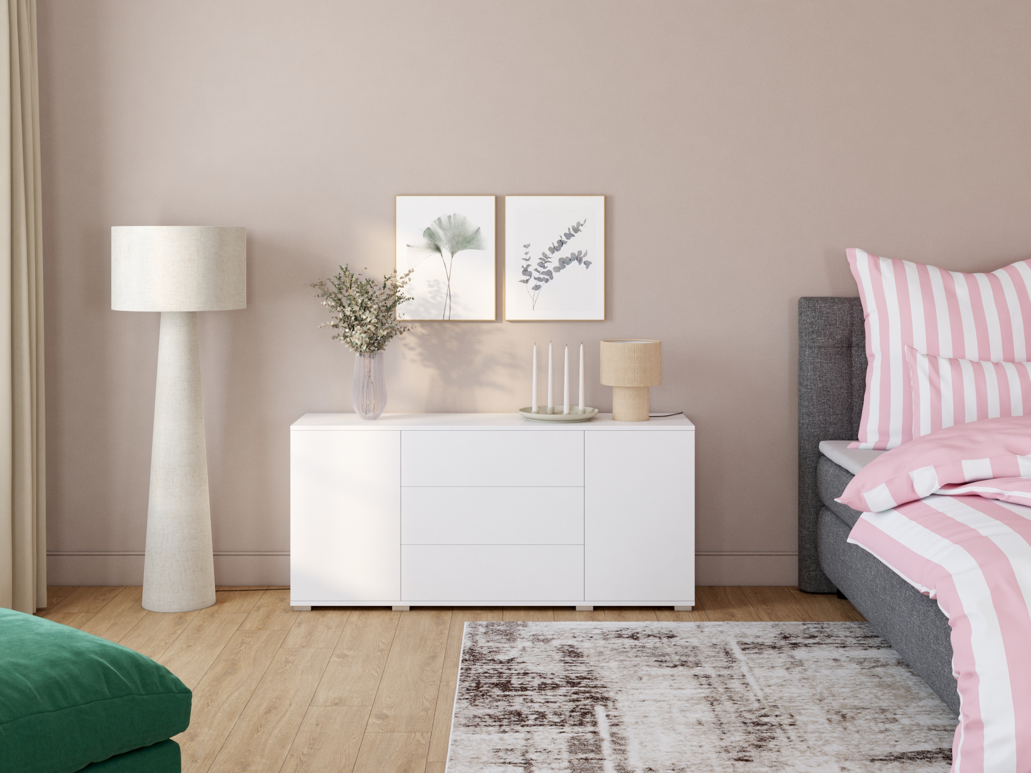 my home Teppich »Salsa« rechteckig 9 mm Höhe mit besonders weichem Flor, Kurzflor, im Vintage-Look, dichte Qualität