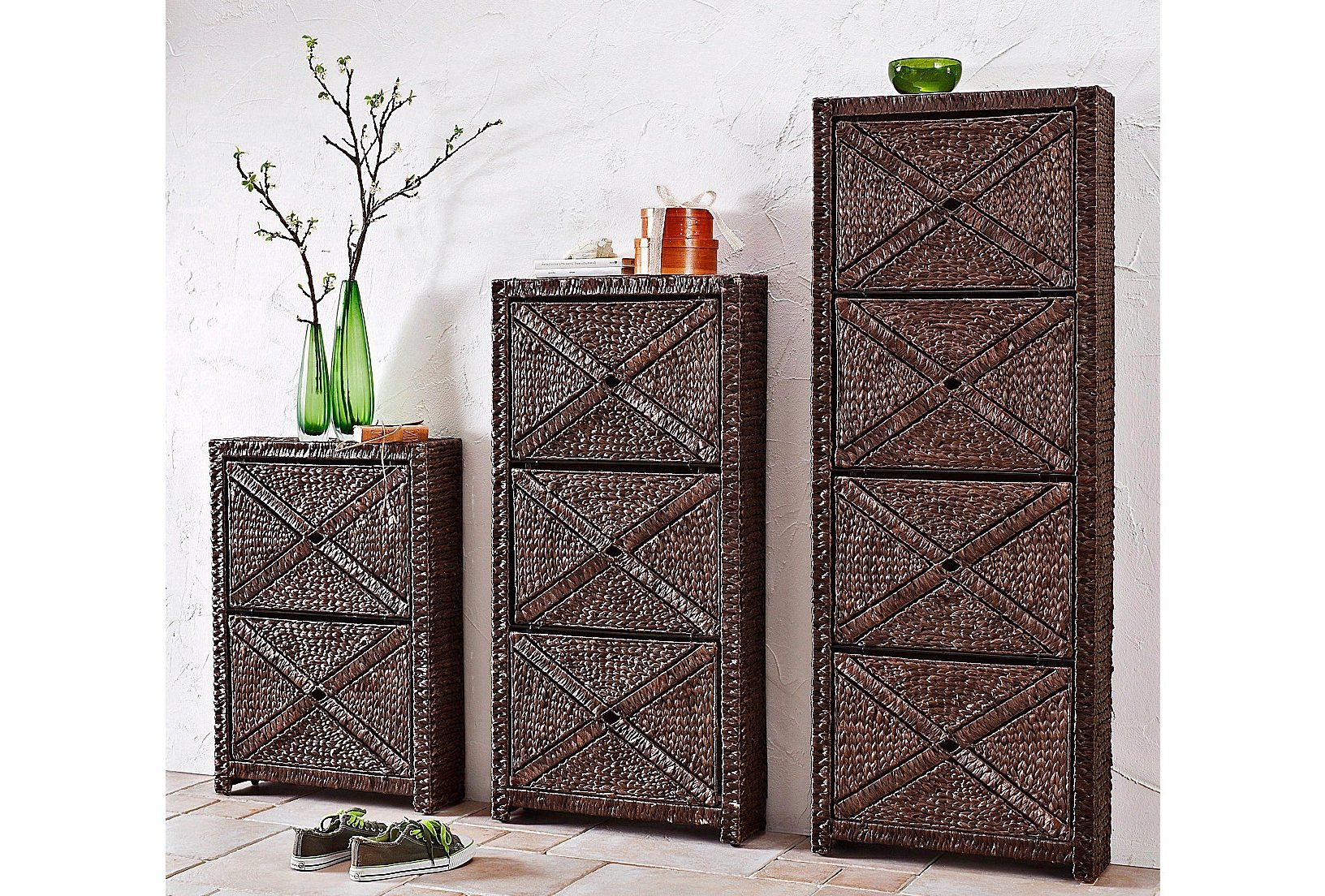 Home affaire Schuhkipper »Schönerempfang« aus Wasserhyazinthengeflecht und einem Metallgestell