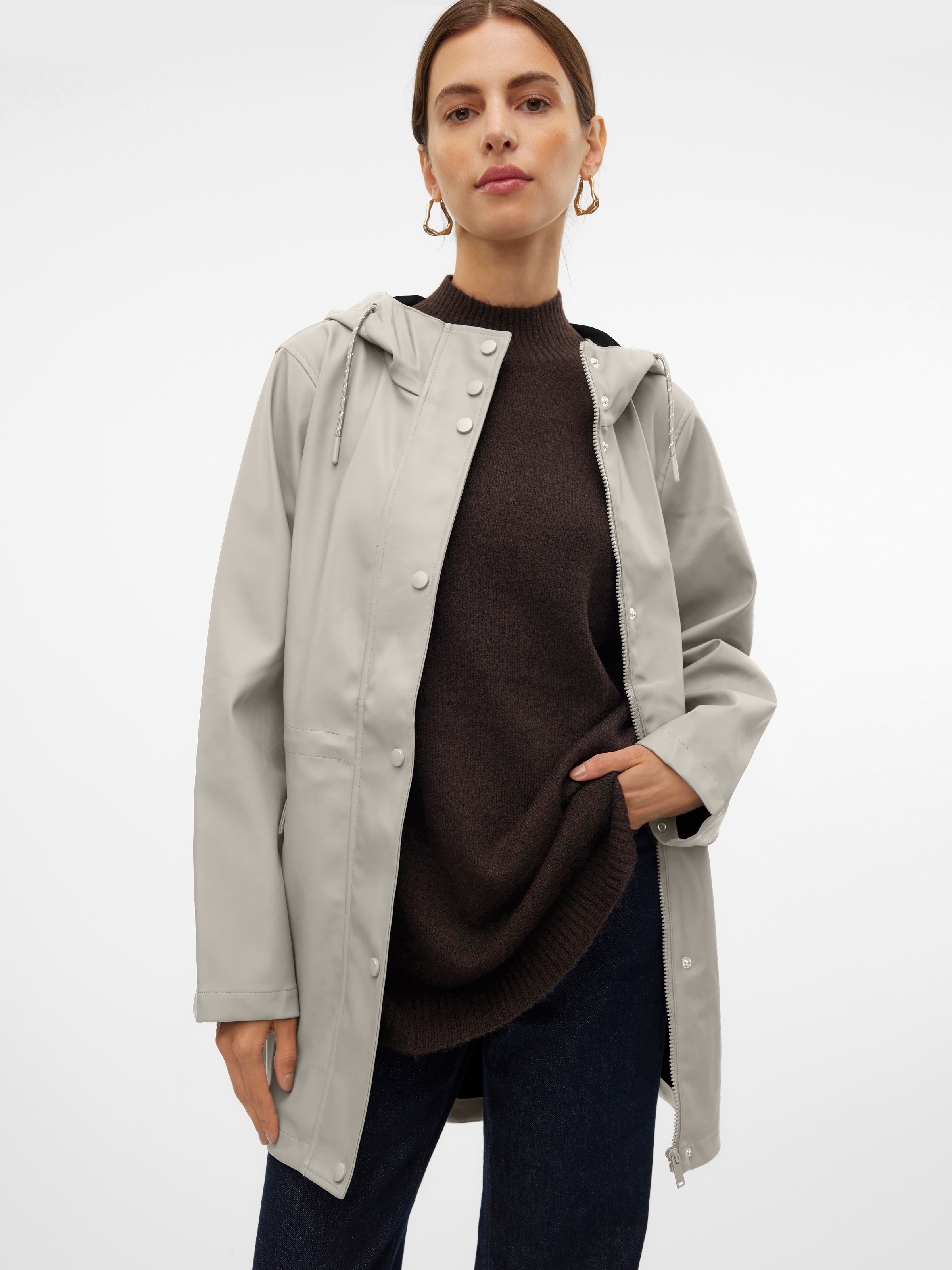Vero Moda Regenjacke »VMMALOU COATED JACKET«, mit Kapuze