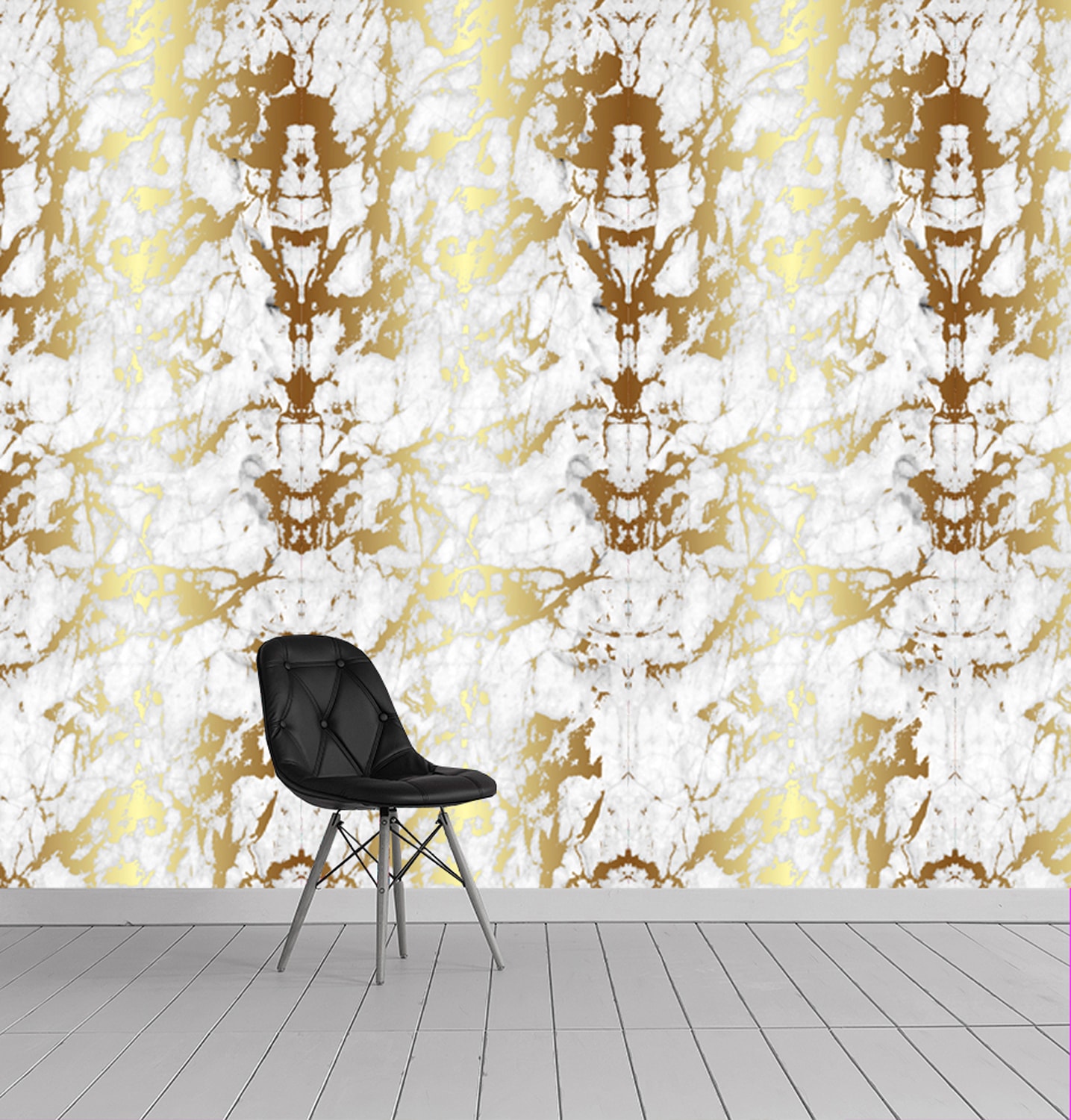 queence Vinyltapete »Caleb Marmor gold«, Steinoptik, 90x250cm, selbstklebend, kinderleichte Anbringung, Sticker