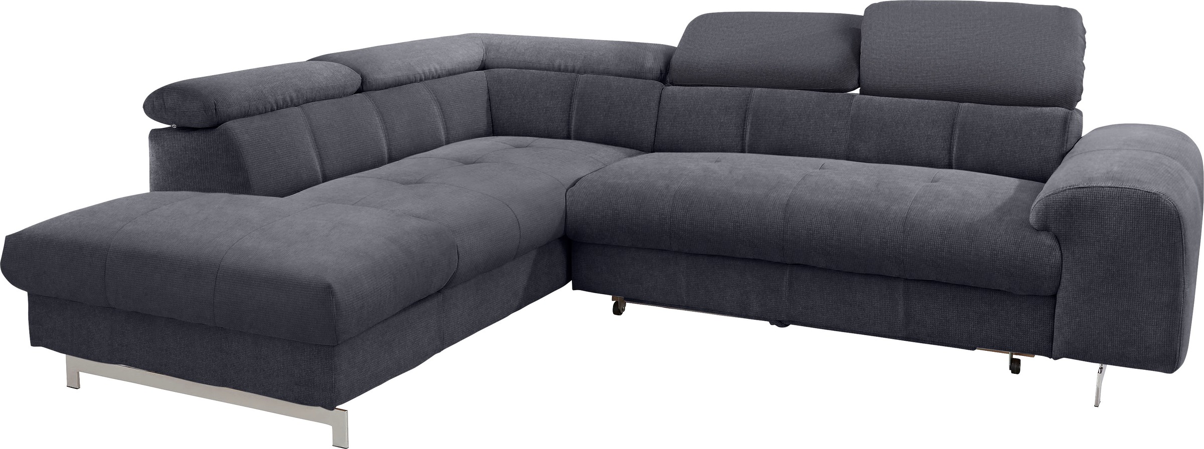 COTTA Polstergarnitur »Chef L-Form«, (Set, 2 tlg.), Set bestehend aus: Ecksofa mit Kopfteilverstellung & Hocker
