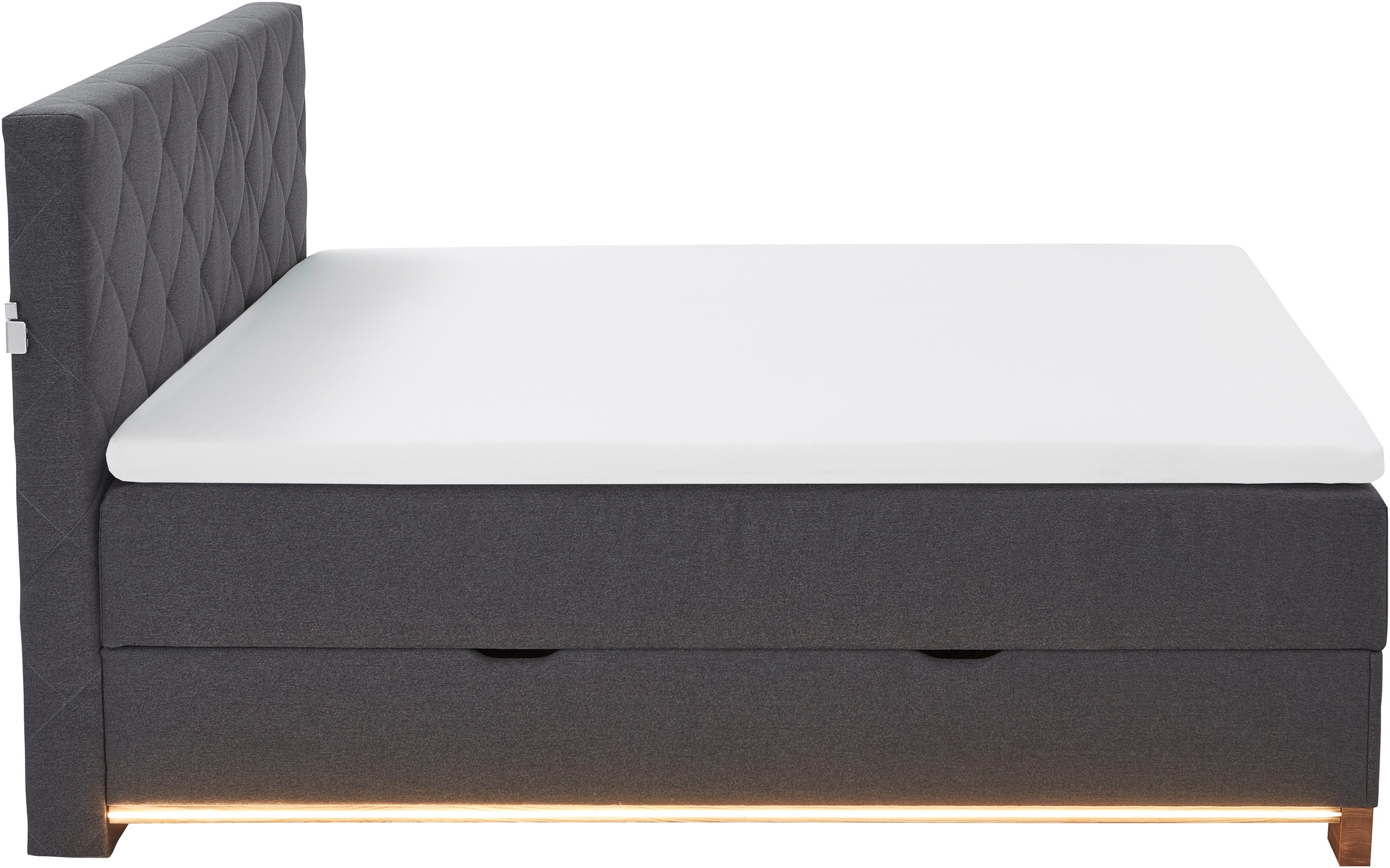 meise.möbel Boxspringbett »Messina«, inkl. Bettkasten, LED-Beleuchtung und Topper