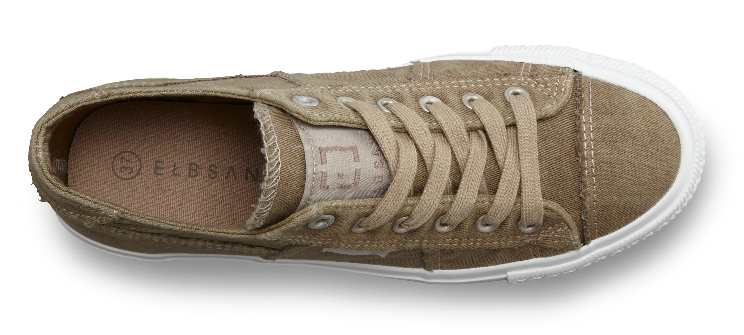 Elbsand Sneaker »Schnürschuh, Stoffschuhe, Textilschuhe, Turnschuh, Freizeitschuh«  Schnürhalbschuh aus Textil in modernem Used-Look VEGAN