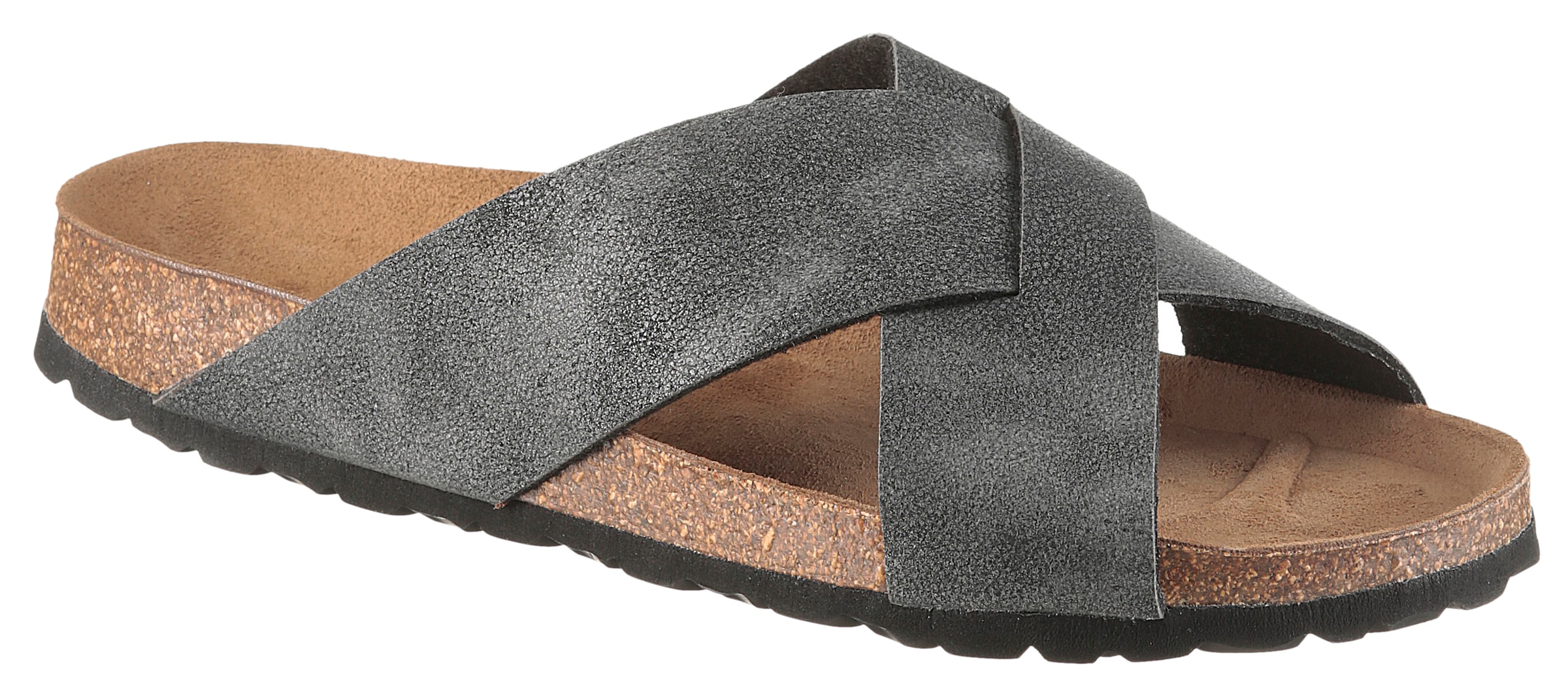 Man's World Pantolette  Sommerschuh, Strandschuh, Hausschuh mit Fußbett
