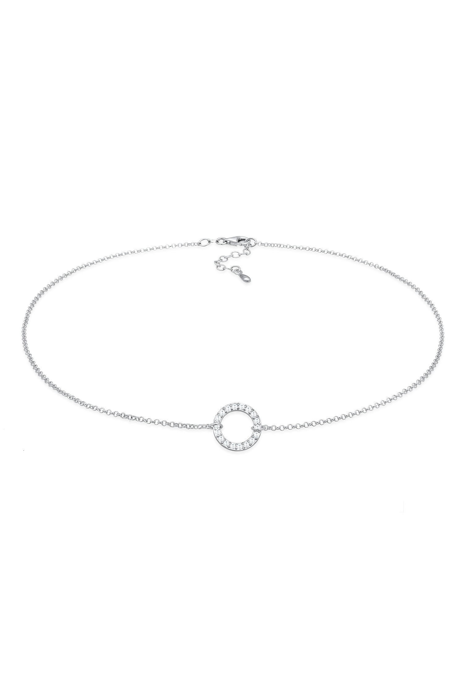 Elli Choker »Halskette Choker Kreis Zirkonia Trend 925«