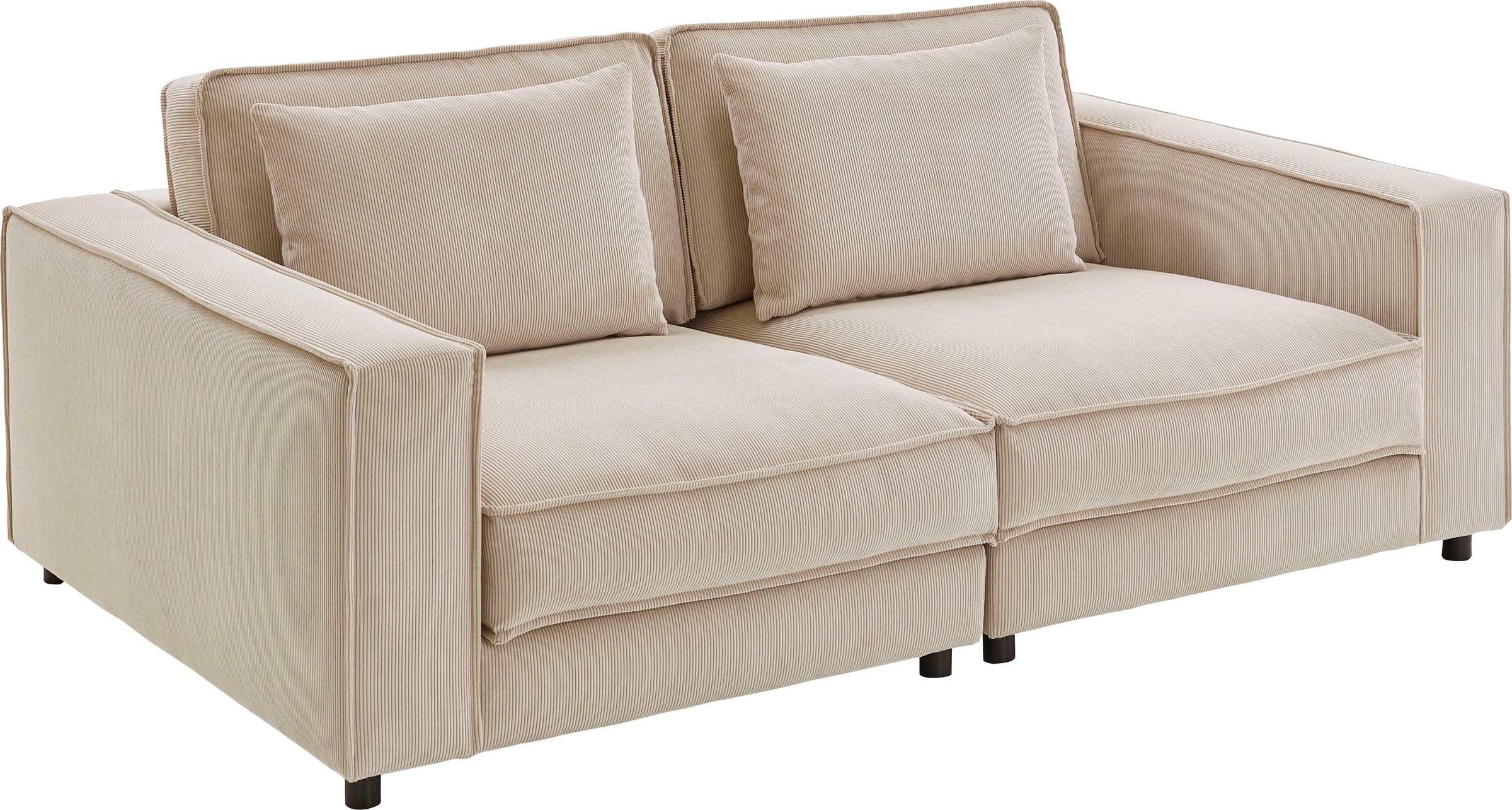 ATLANTIC home collection 2-Sitzer »Valan« XXL-Sitzfläche, mit Cord-Bezug, frei stellbar, mit Wellenunterfederung