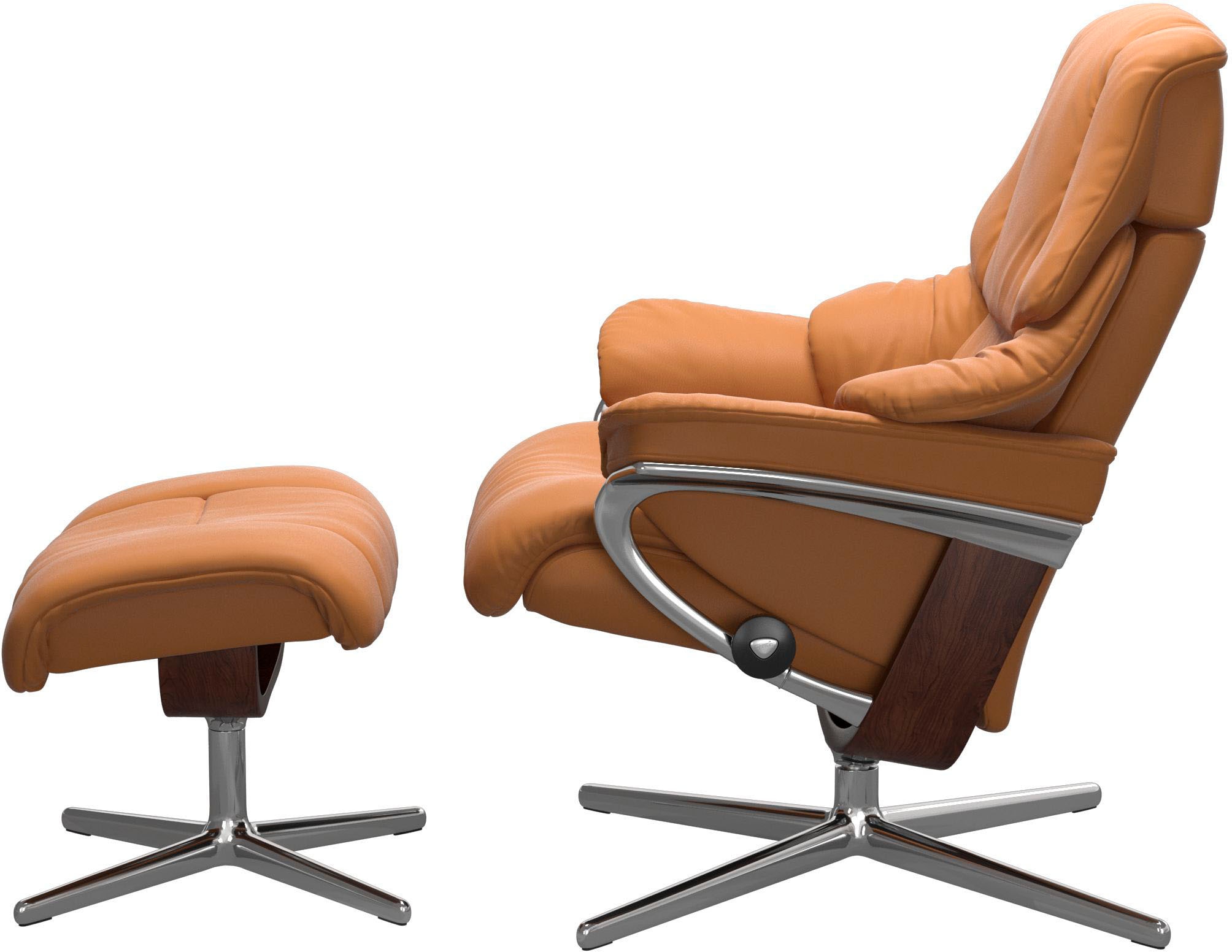 Stressless® Fußhocker »Reno«, mit Cross Base, Größe S, M & L, Holzakzent Braun