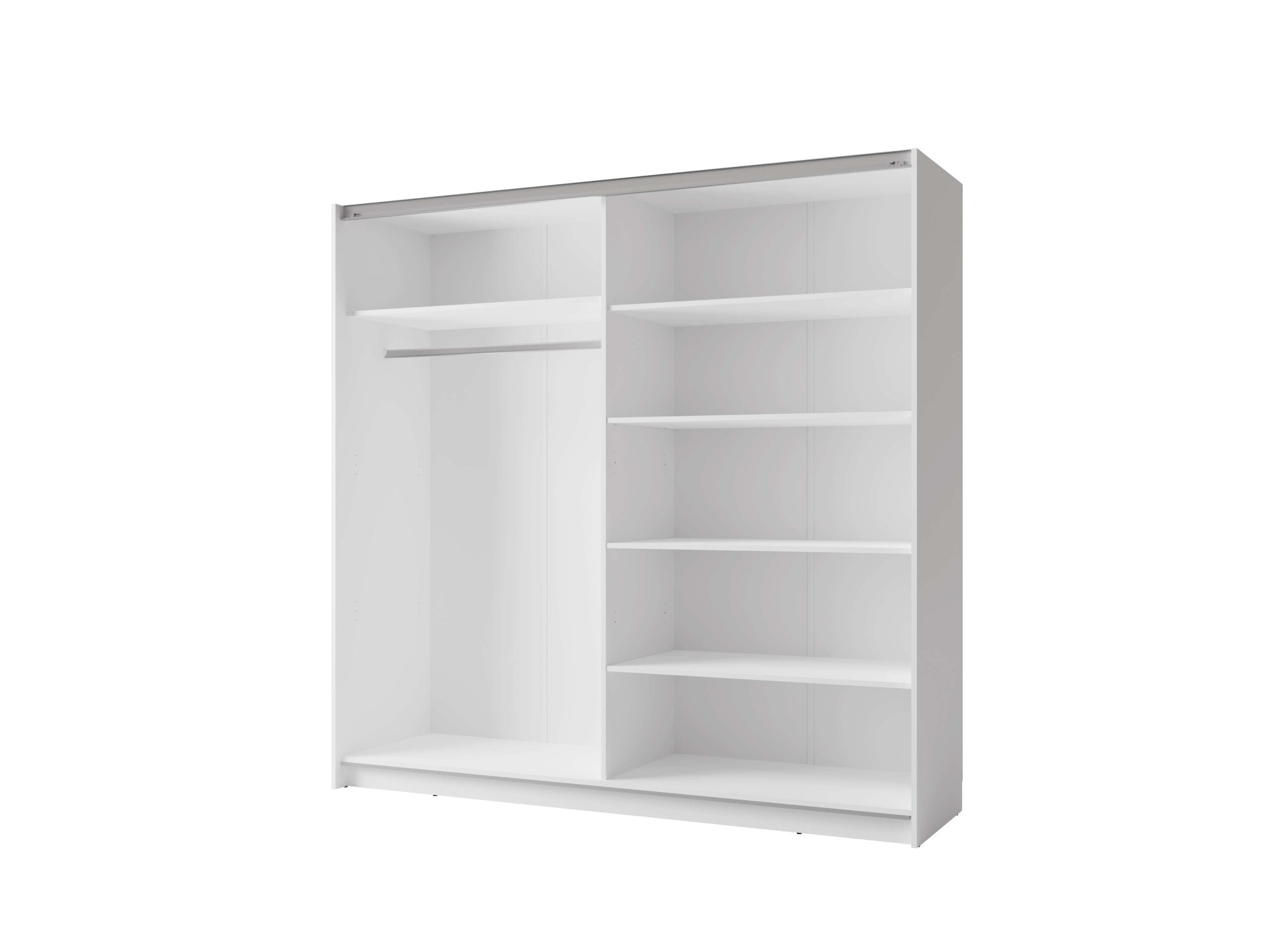 INOSIGN Kleiderschrank »Kleiderschrank Fresno mit 5 Einlegeböden, Spiegel und Kleiderstange«, Garderobe mit 2 Schwebetüren, B/H/T 150/207/62 cm