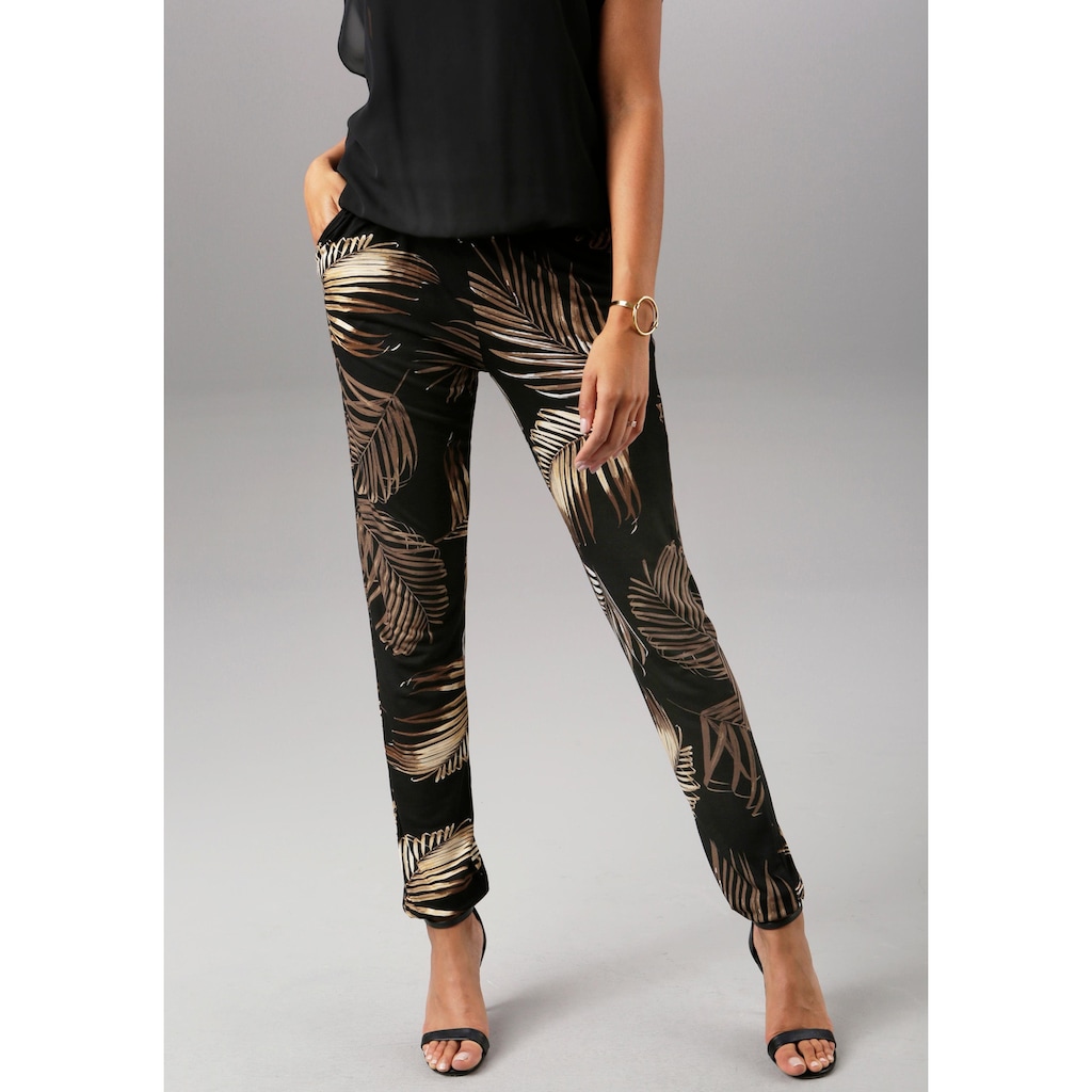 Aniston SELECTED Schlupfhose, im Allover-Print