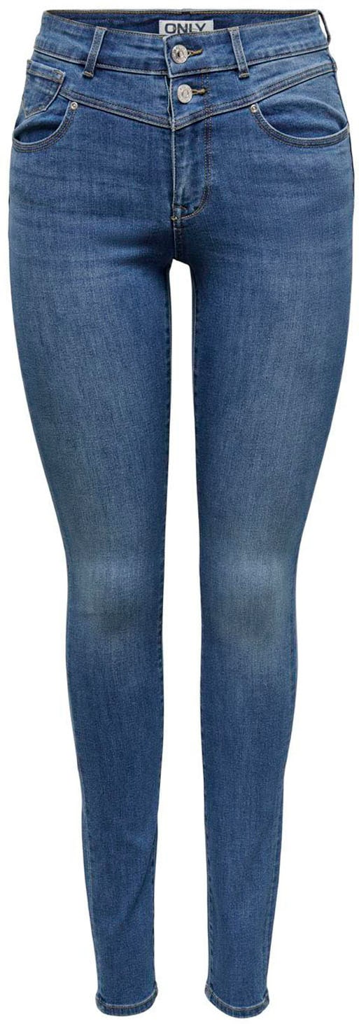 ONLY Skinny-fit-Jeans »ONLWAUW HW DOU BUT CUT SKINNY DNM EXT«