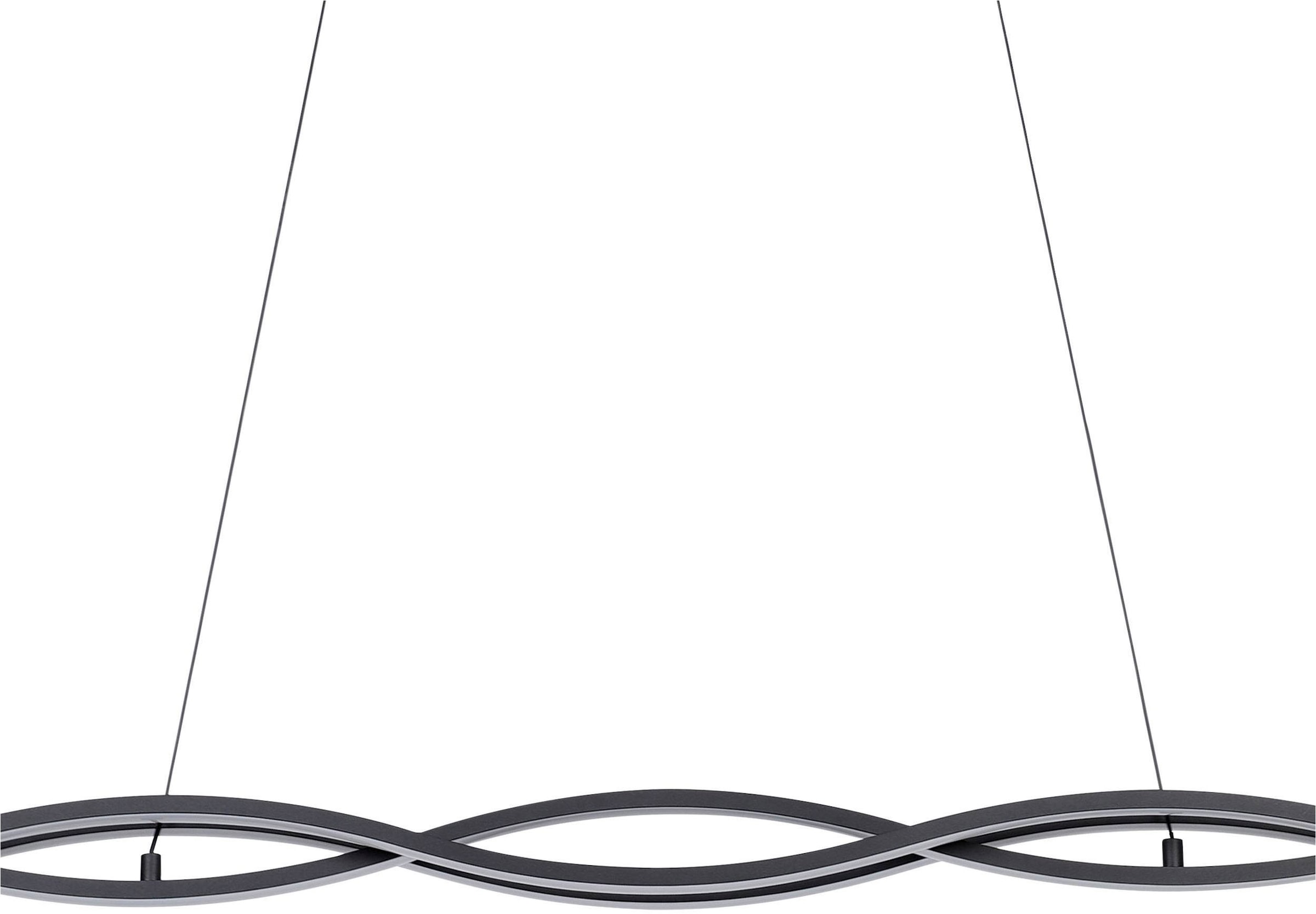 EGLO Hängeleuchte »Lasana 3 Pendelleuchte, Wohnzimmerlampe, Stahl und Kunsstoff, Lampe« LED-Modul 1 Stk. Warmweiß Hängeleuchte - L98,5 x B8 x H120 cm - schwarz - 3X11W inkl.