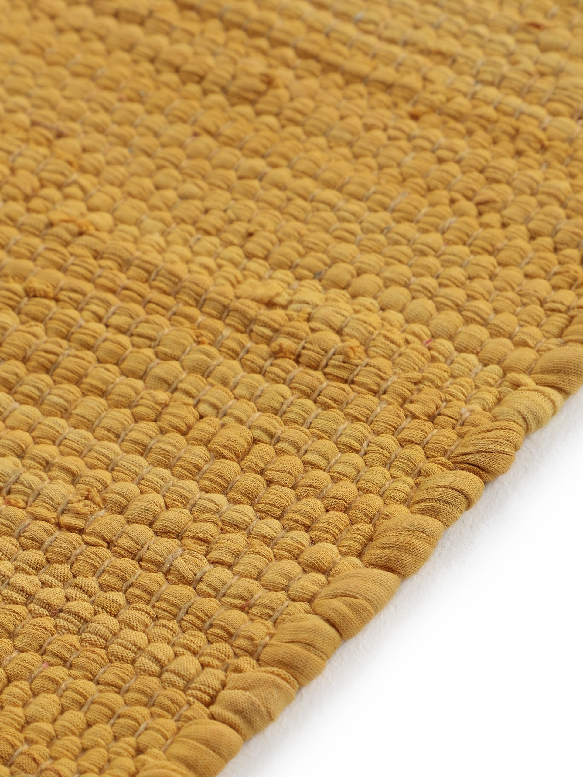 carpetfine Teppich »Kelim Chindi uni«, rechteckig, 5 mm Höhe, Wendeteppich, reine Baumwolle, handgewebt, Uni-Farben, mit Fransen