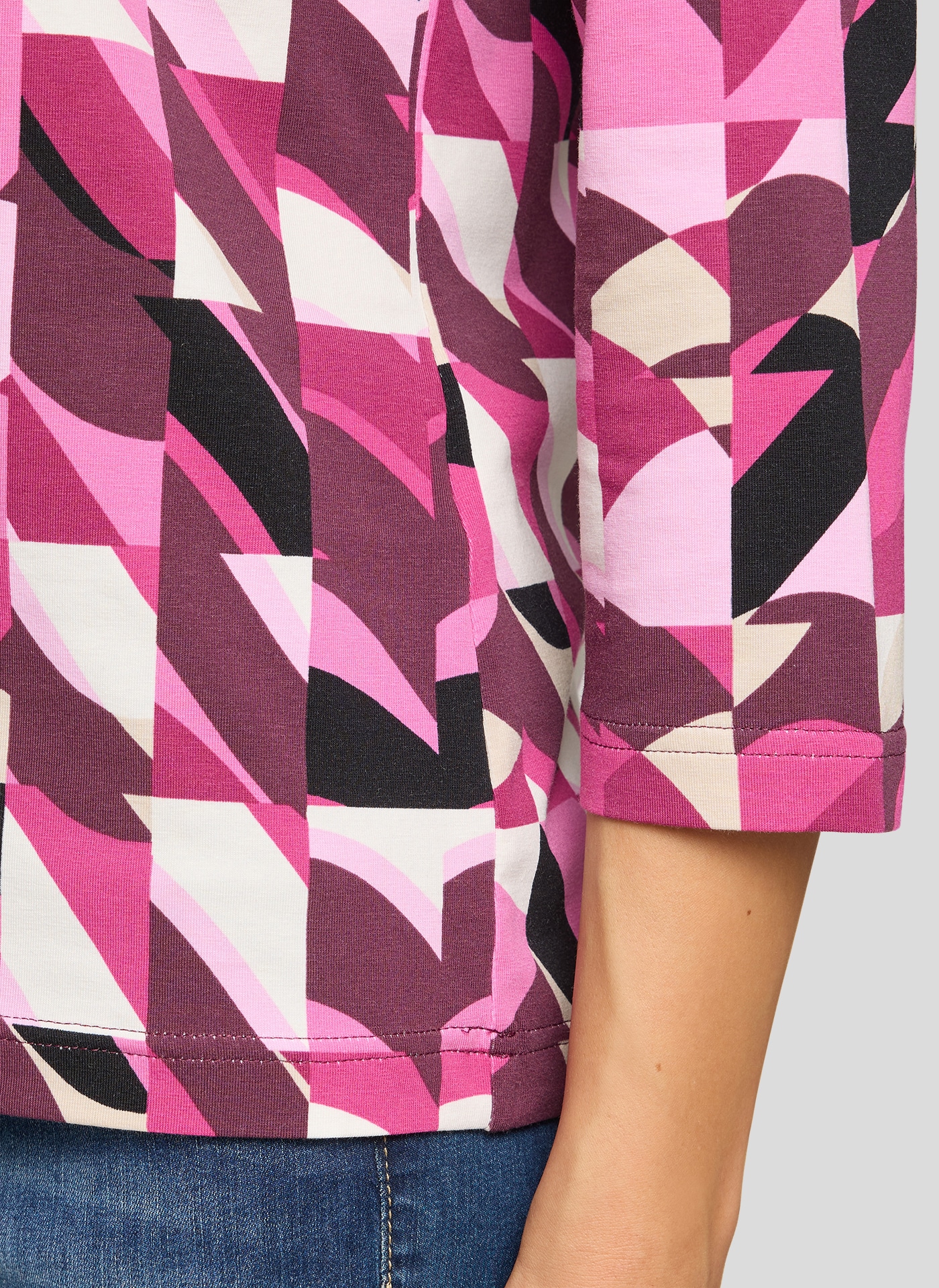 Rabe 3/4-Arm-Shirt Sommershirt mit grafischem Muster