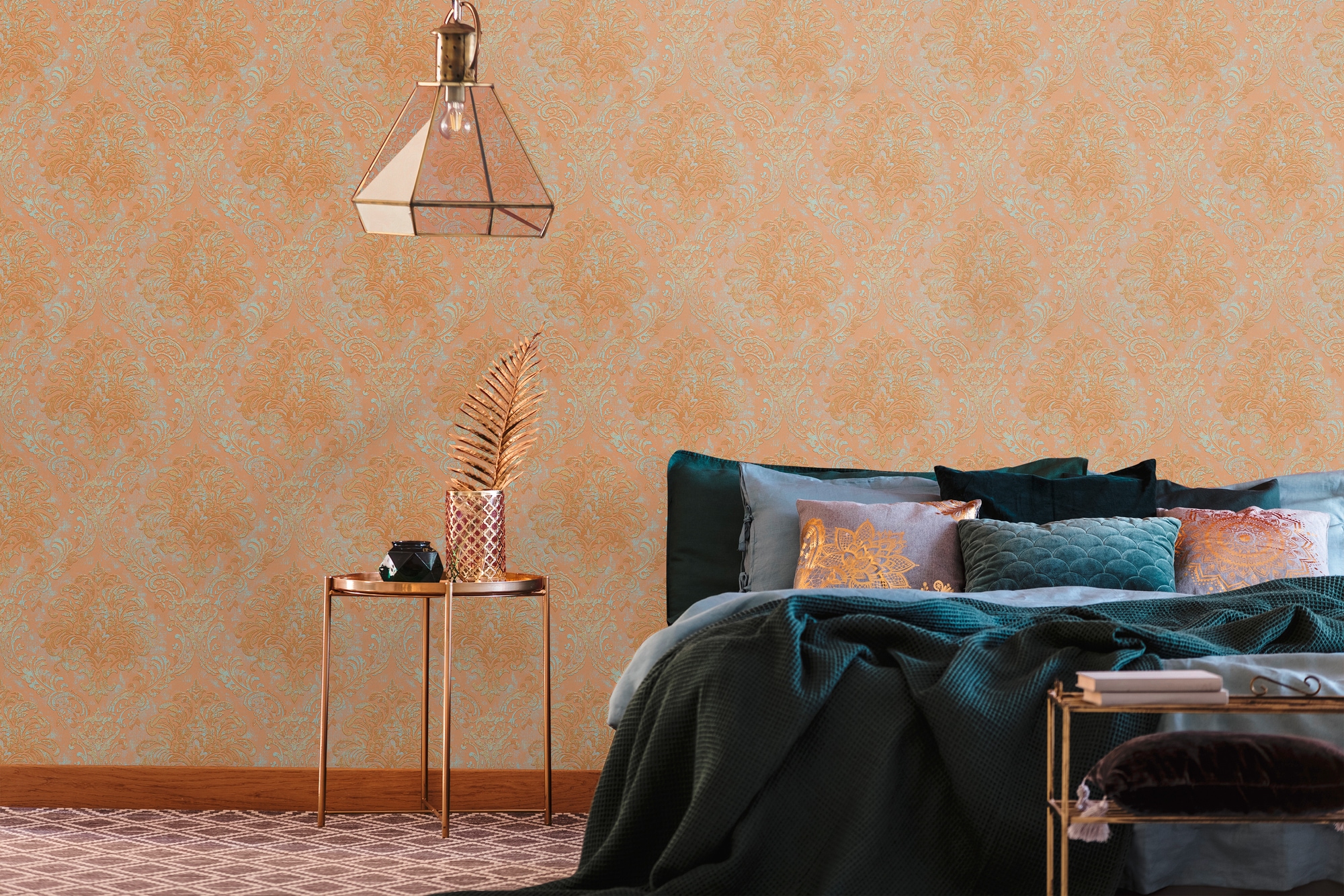 living walls Vliestapete »Metropolitan Stories. Travel Styles. Ornament-Tapete« Metall-Effekte | gemustert | metallic strukturiert Tapete Klassisch Elegant Barock Vintage-Optik Shabby Chic Tapeten Flur