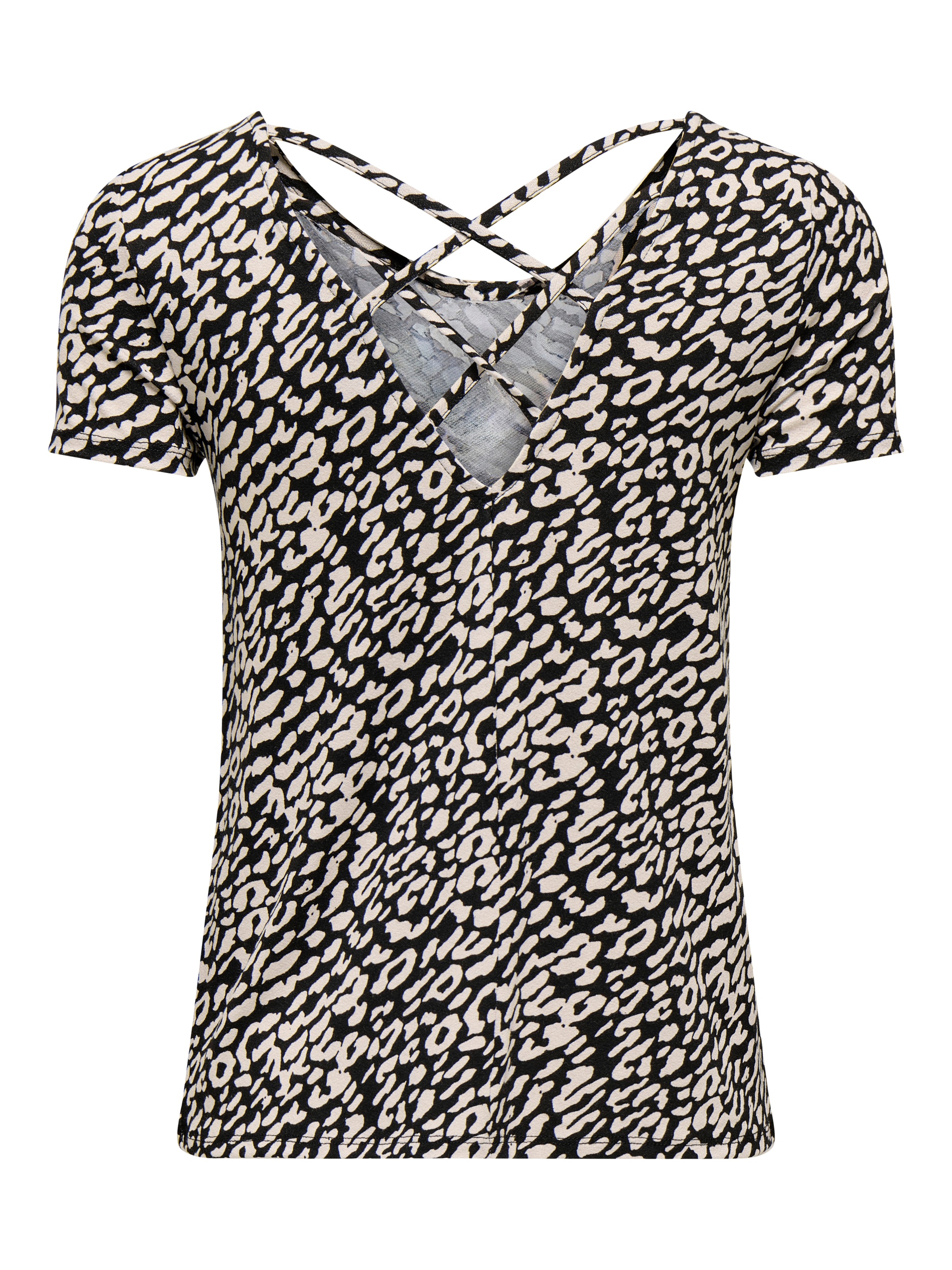 ONLY Kurzarmshirt »ONLBERA BACK LACE UP S/S TOP JRS NOOS«