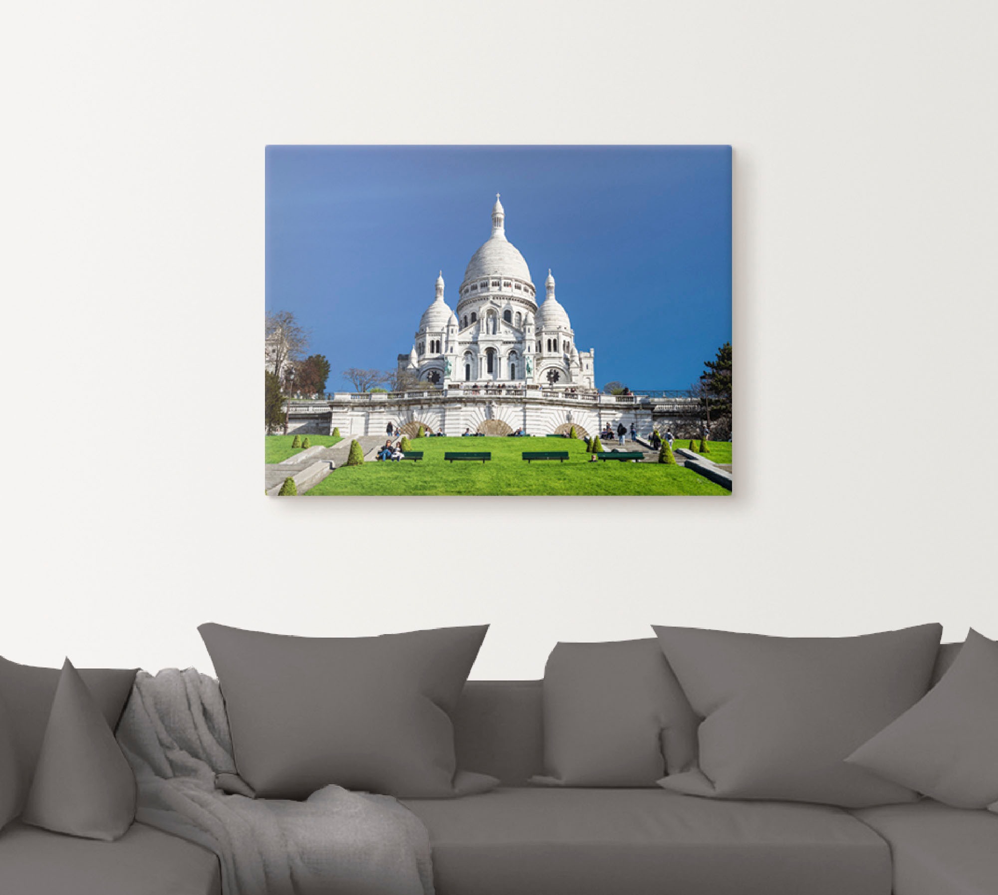 Artland Leinwandbild »Paris Sacre Coeur« Gebäude 1 Stk. tlg. auf Holzrahmen gespannt
