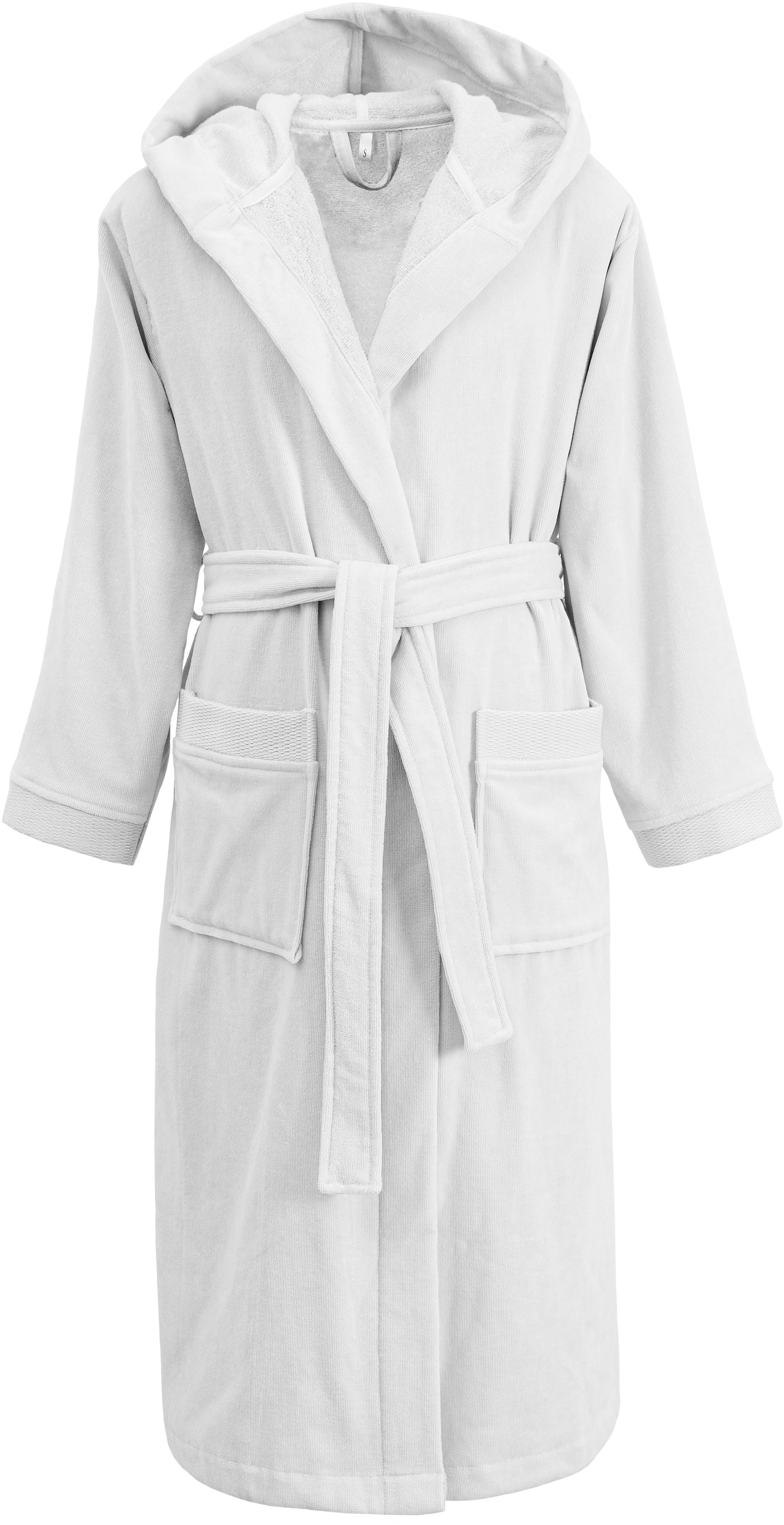 OTTO home Unisex-Bademantel »Fenya, 330 g/m², ideal für Sauna & Spa, Hotelbademantel, Morgenmantel«, (1 St.), Reißverschlusstaschen, weich mit GRATIS-Zugabe: 1x Duschtuch 70x140 cm