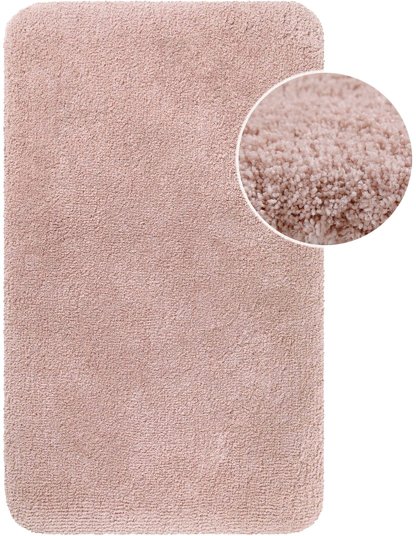 Homie Living »Porto Azzurro« Höhe 30 mm rutschhemmend beschichtet fußbodenheizungsgeeignet | schnell trocknend Badteppich, uni, rechteckig & rund, waschbar, Badezimmerteppich