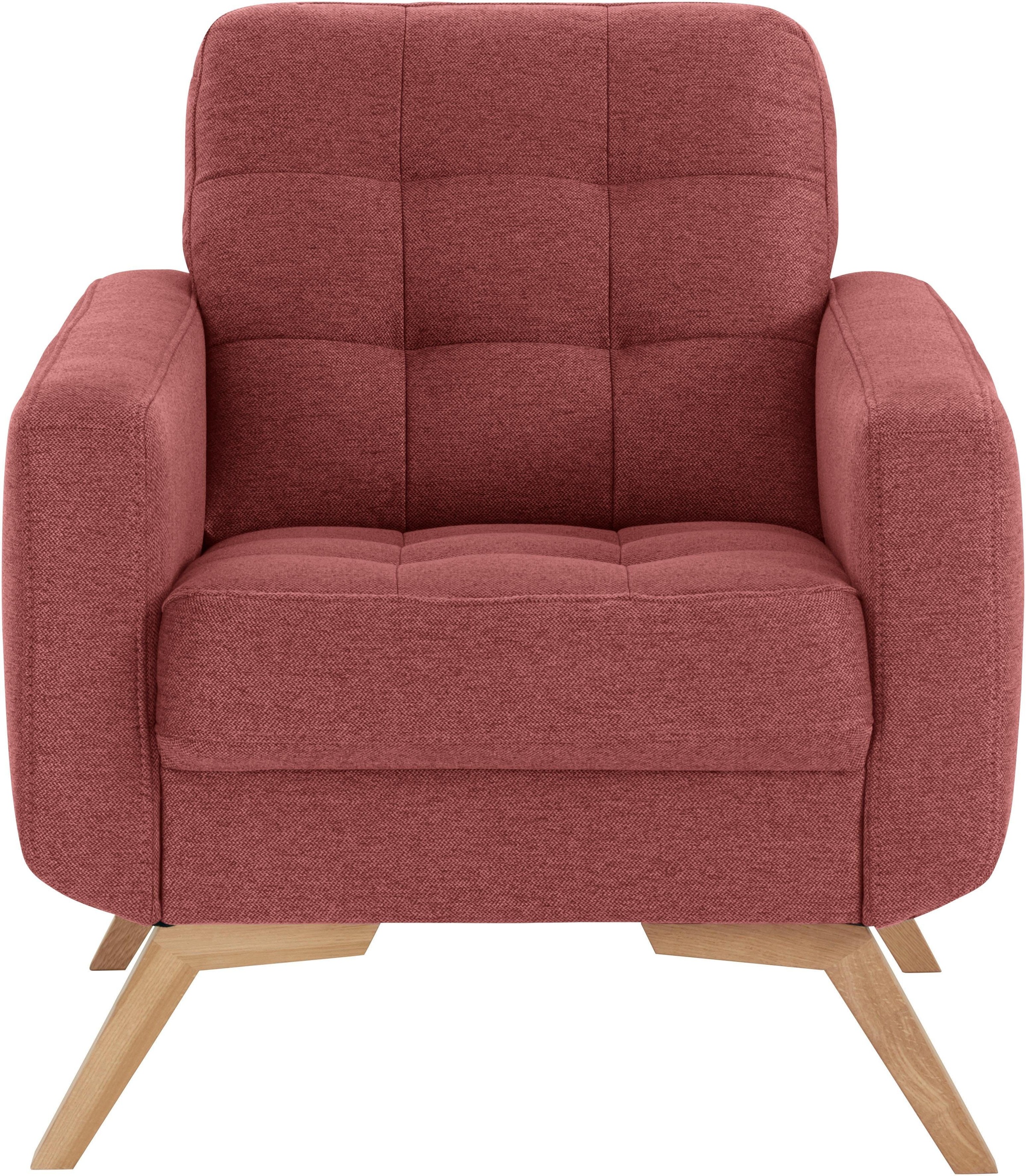 exxpo - sofa fashion Sessel »Fiord, Loungesessel«, aktuelles Design, tolle Detailverarbeitung im Sitz und Rücken