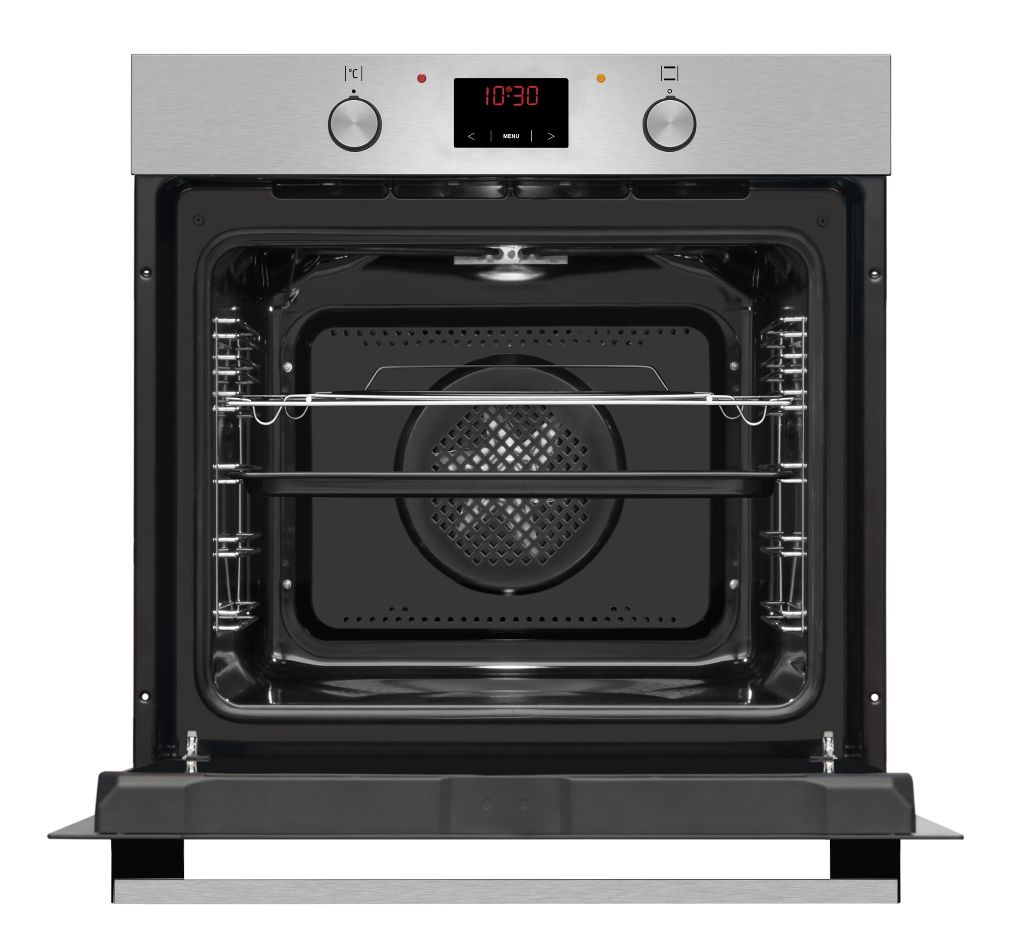 Amica Einbaubackofen ABE 9430 E »ABE 9430 E« mit Teleskopauszug nachrüstbar mit Steam Clean Großer Garraum, klare Sicht und einfache Reinigung für ruhiges Backen