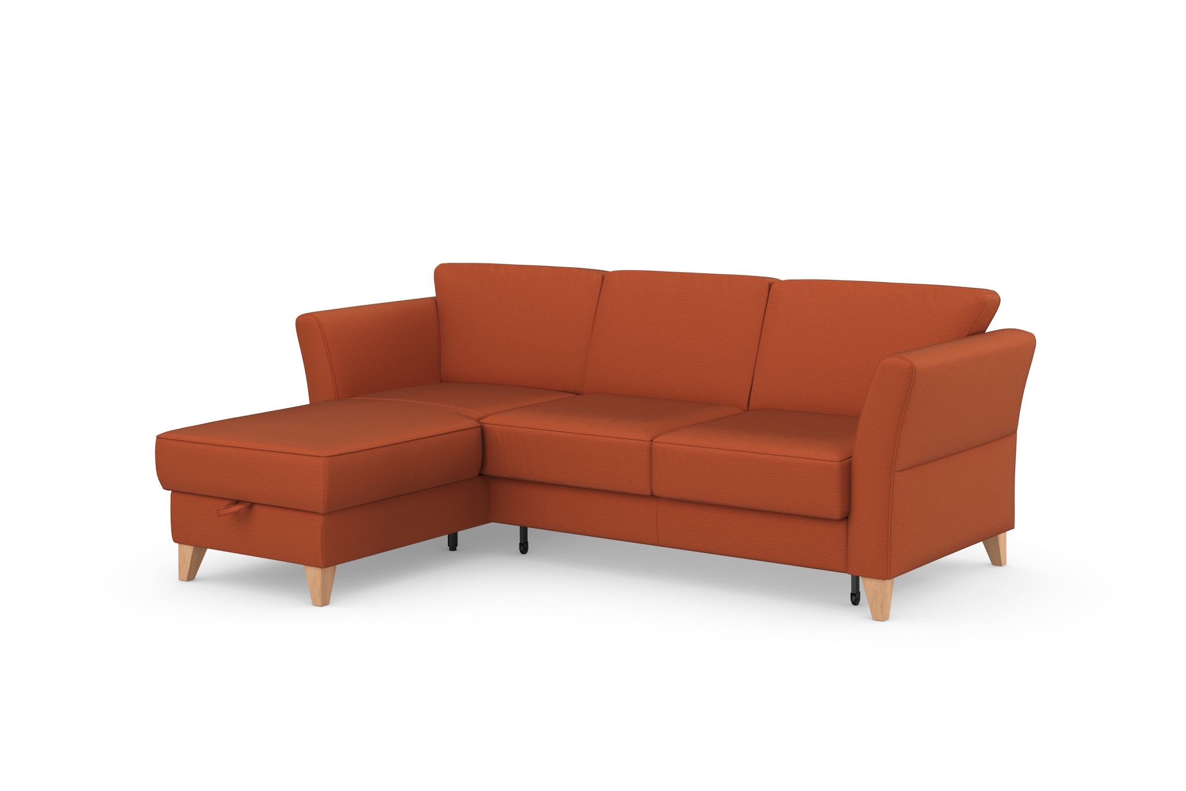 sit&more Ecksofa »Visby L-Form«, Wahlweise mit Bettfunktion und Bettkasten, frei im Raum stellbar