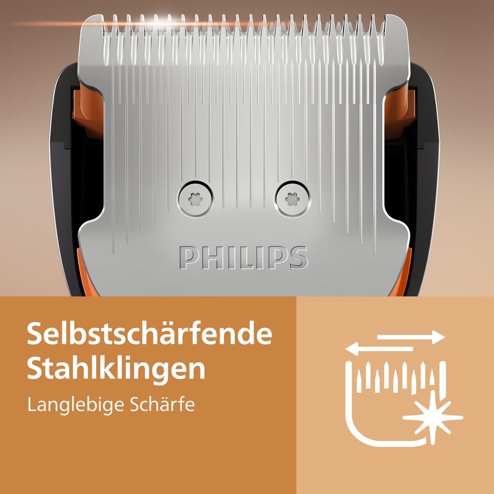Philips Haarschneider »Serie 7000 HC7722/15« 3 Aufsätze 28 Längeneinstellungen, Turbo Modus und PowerAdapt Sensor