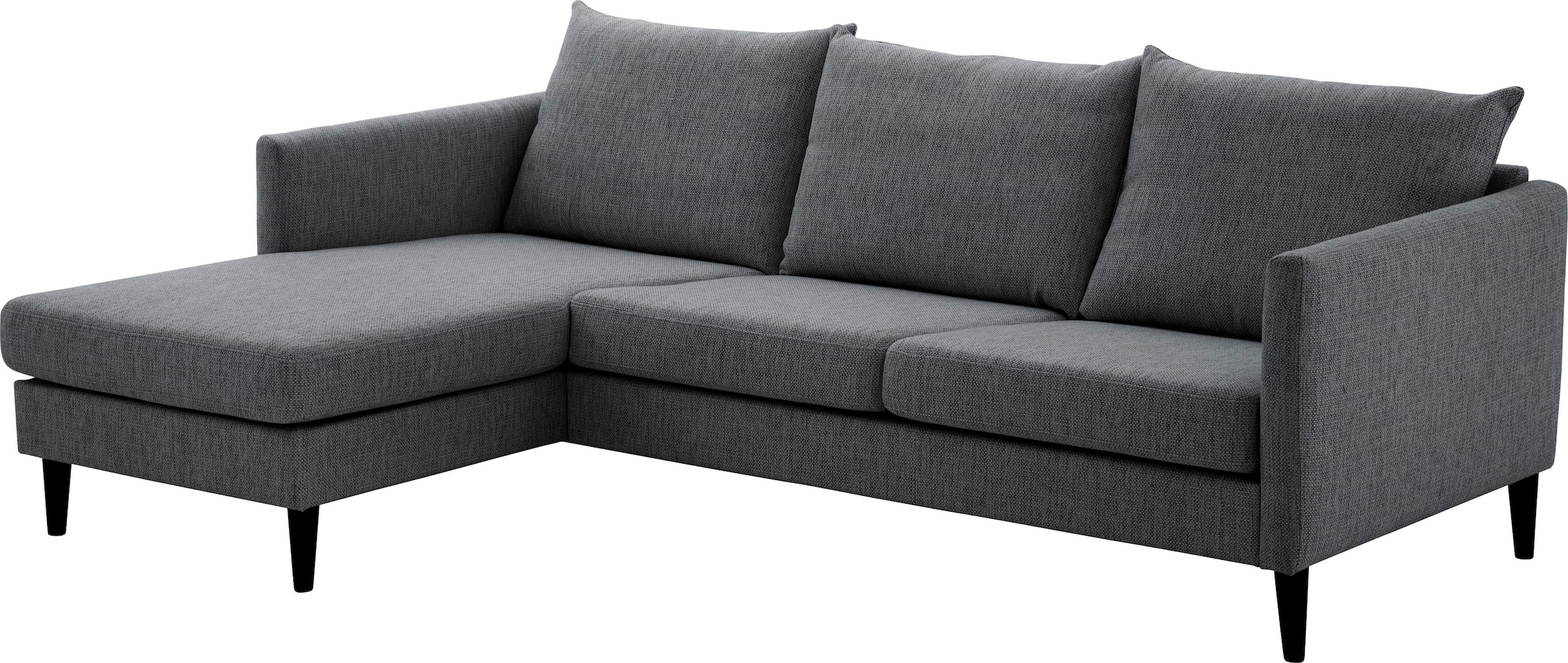 ATLANTIC home collection Ecksofa »Rekvik L-Form«, mit Wellenunterfederung, Ottomane beidseitig montierbar