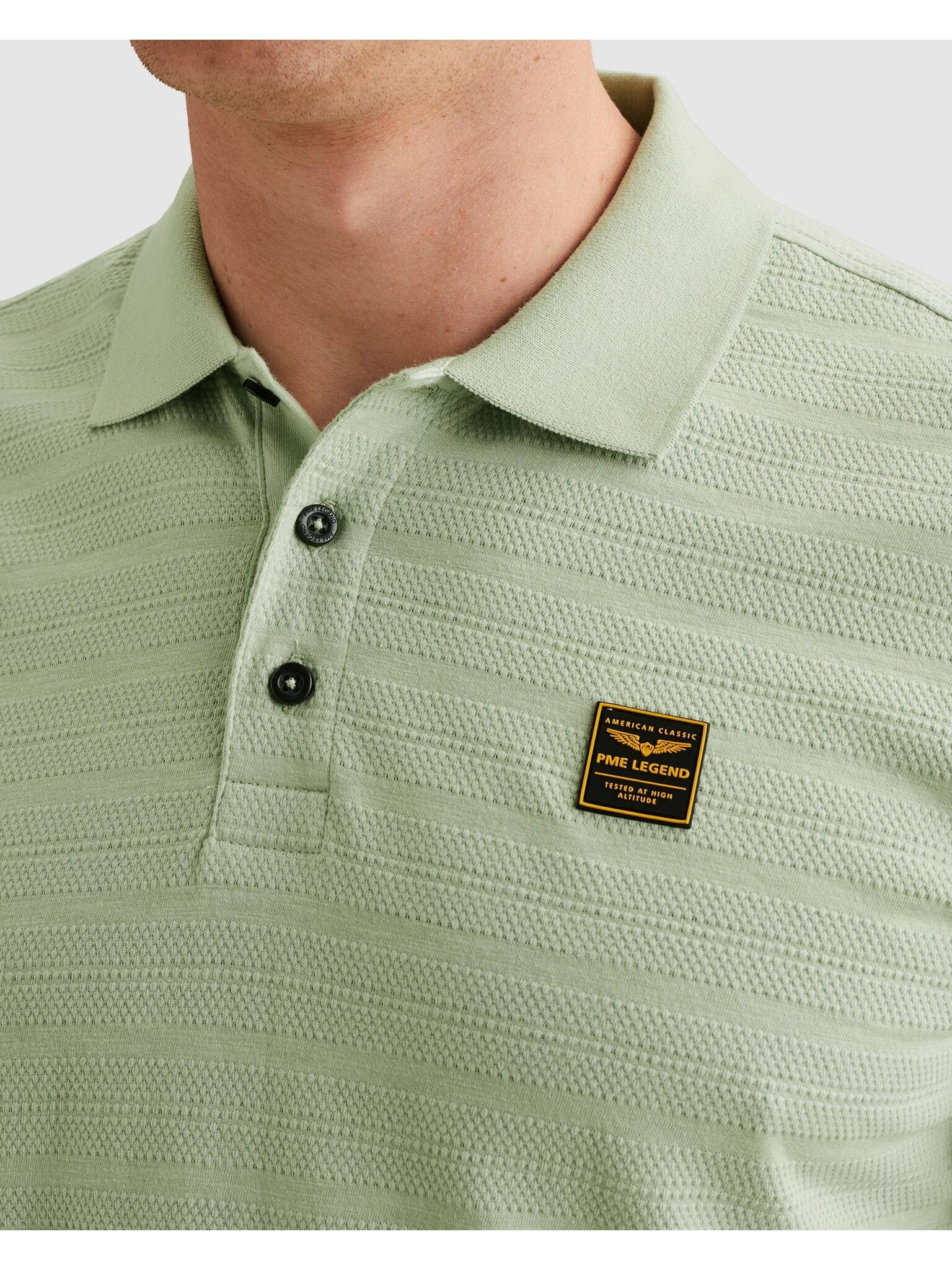 PME LEGEND Poloshirt »Short sleeve polo jacquard jersey stripe« mit Logo Stickerei