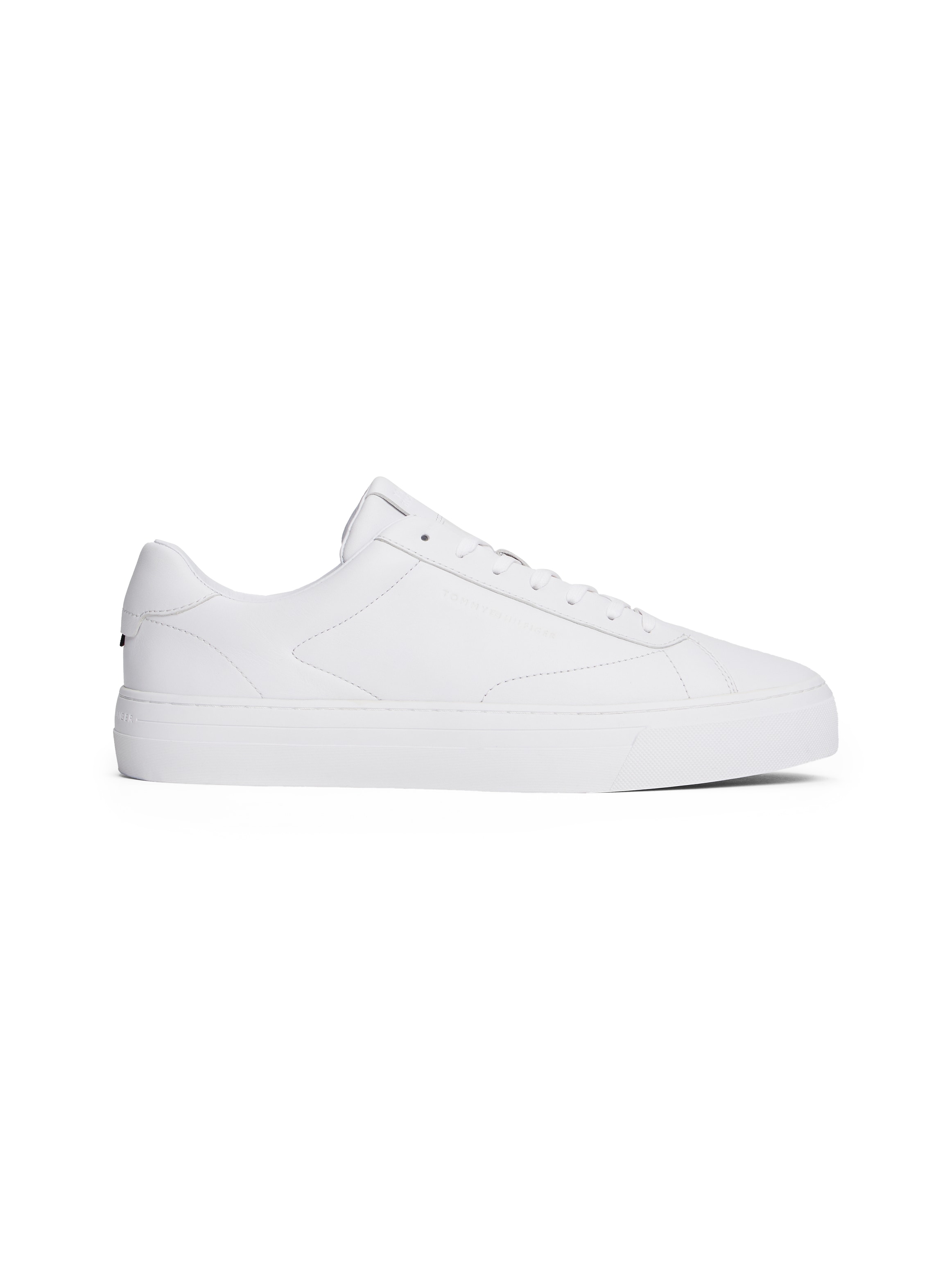 Tommy Hilfiger Sneaker »PREMIUM DRESS CUPSOLE LTH«, Freizeitschuh, Halbschuh, Schnürer mit Flaggen-Emblem an der Ferse