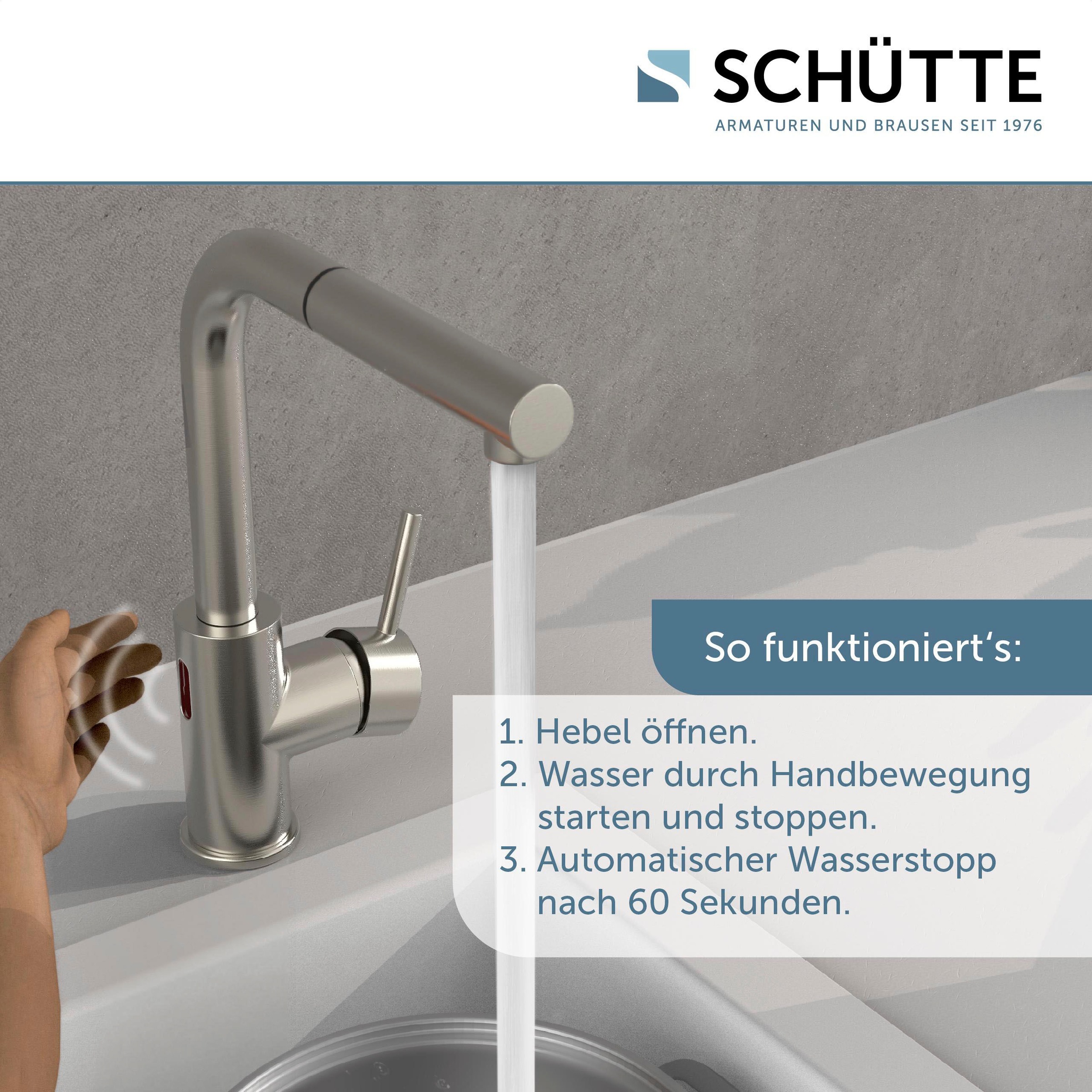 Schütte Spültischarmatur »VITAL« 1 Stk. tlg. Infrarottechnologie/Cold-Start-Fkt./360° schwenkbar /Eco-Click-Fkt.