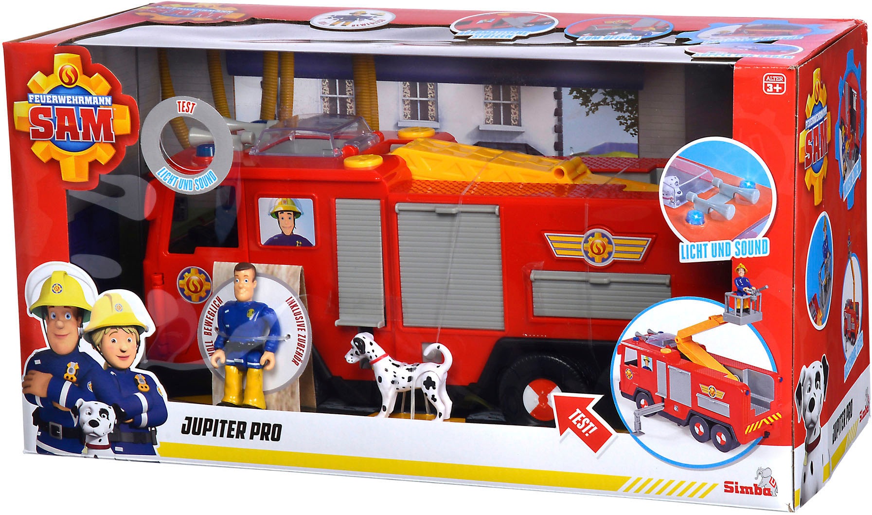 SIMBA Spielzeug-Feuerwehr »Feuerwehrmann Sam, Jupiter Pro«, mit Licht- und Soundeffekten