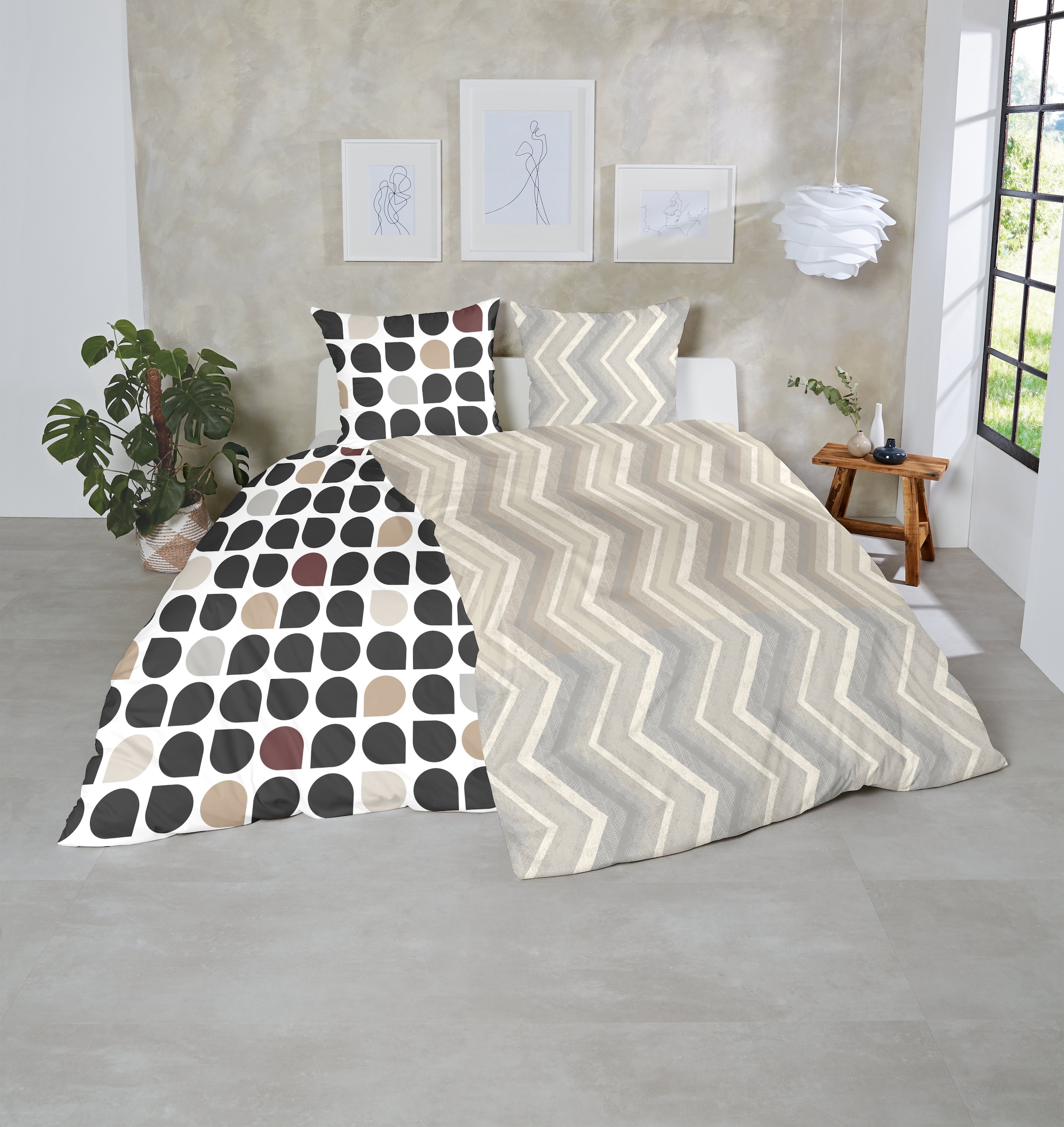 Primera Bettwäsche »Mako-Satin -Bettwäsche Jacquard«, mit klassischem Jacquard-Look