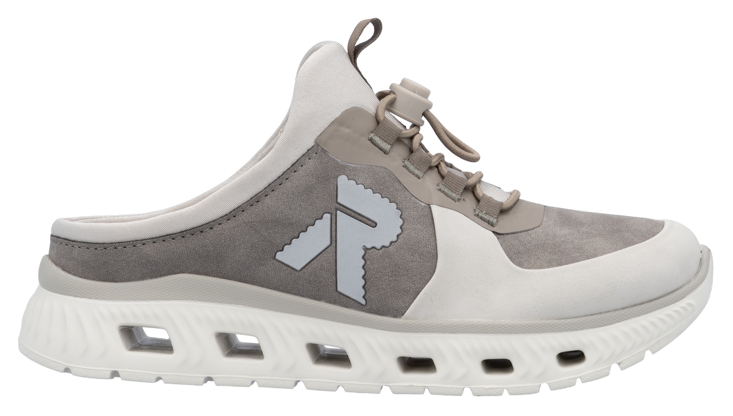 RIEKER Sport Clog, Schlupfschuh, Sabot, Sneaker mit aufgesetztem Schnellverschluss
