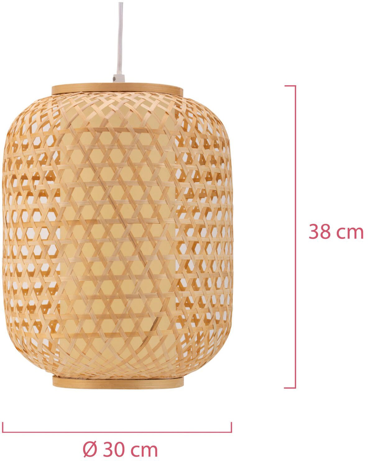 Pauleen Pendelleuchte »Woody Delight«, 1 flammig, Leuchtmittel E27 | ohne Leuchtmittel, E27
