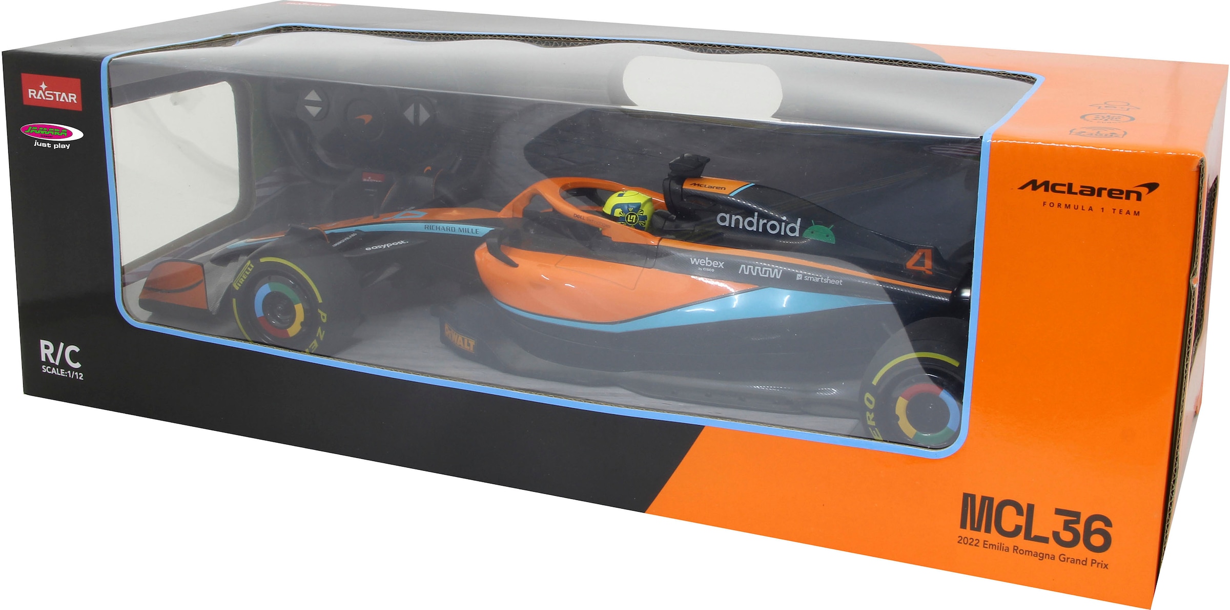 Jamara RC-Auto »Deluxe Cars, Deluxe Cars, McLaren MCL36 1:12, orange - 2,4 GHz«