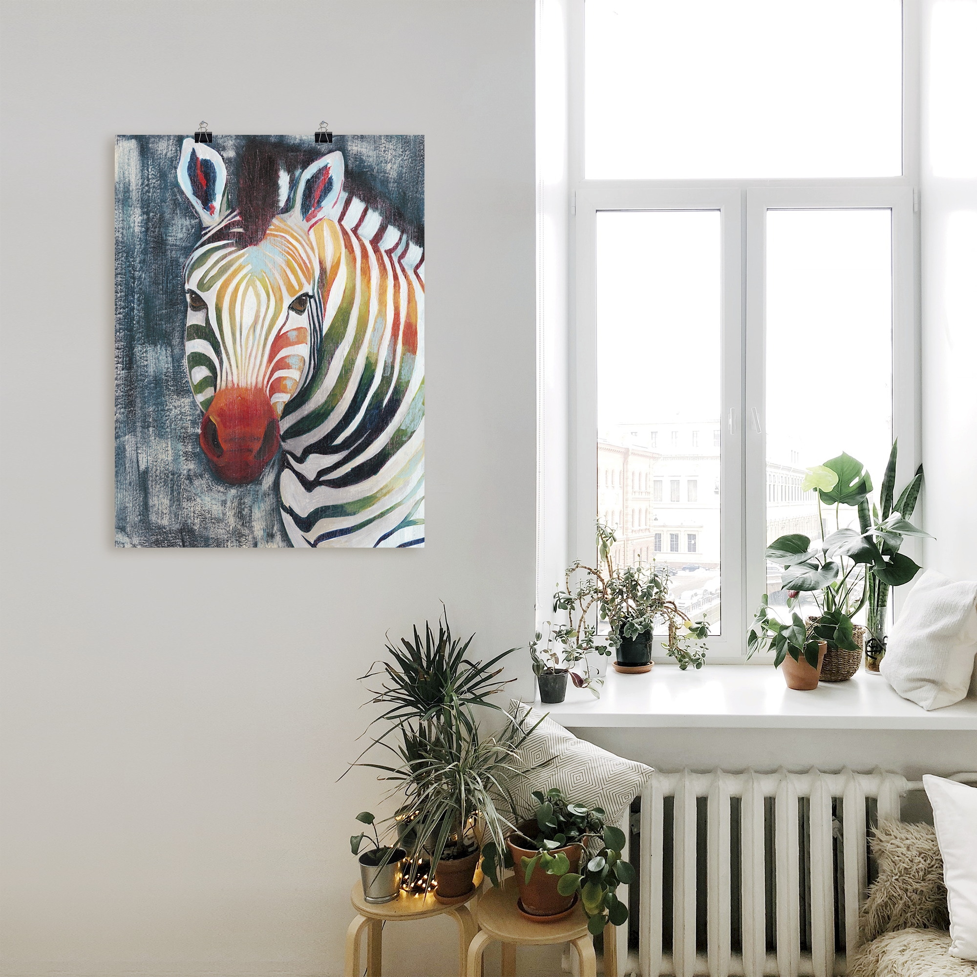 Artland Wandbild »Prisma Zebra II«, Wildtiere, (1 St.), als Leinwandbild, Poster in verschied. Größen