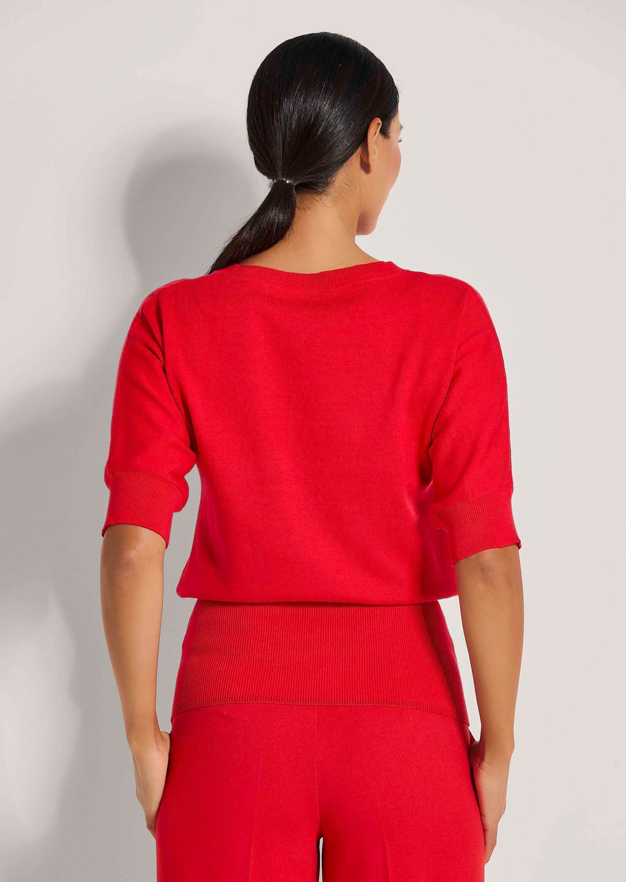 MADELEINE Longpullover »Pullover Sommerlicher Feinstrickpullover aus reiner Baumwolle«