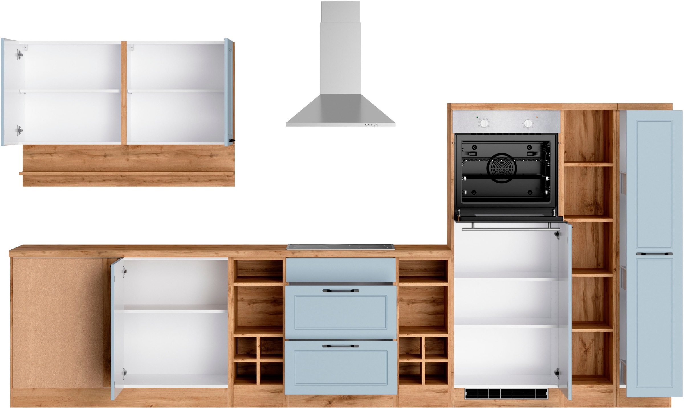 KOCHSTATION Winkelküche »KS-Lana« Stellbreite 240/360 cm, wahlweise mit E-Geräten