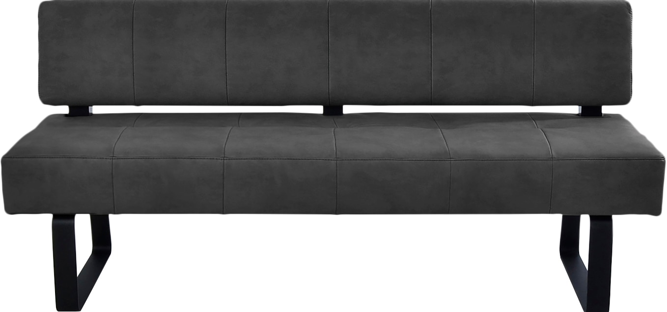 K+W Komfort & Wohnen Polsterbank »Spider II«, Sitzsteppung, bequem durch Sandwichbauweise, Metallkufe in schwarz