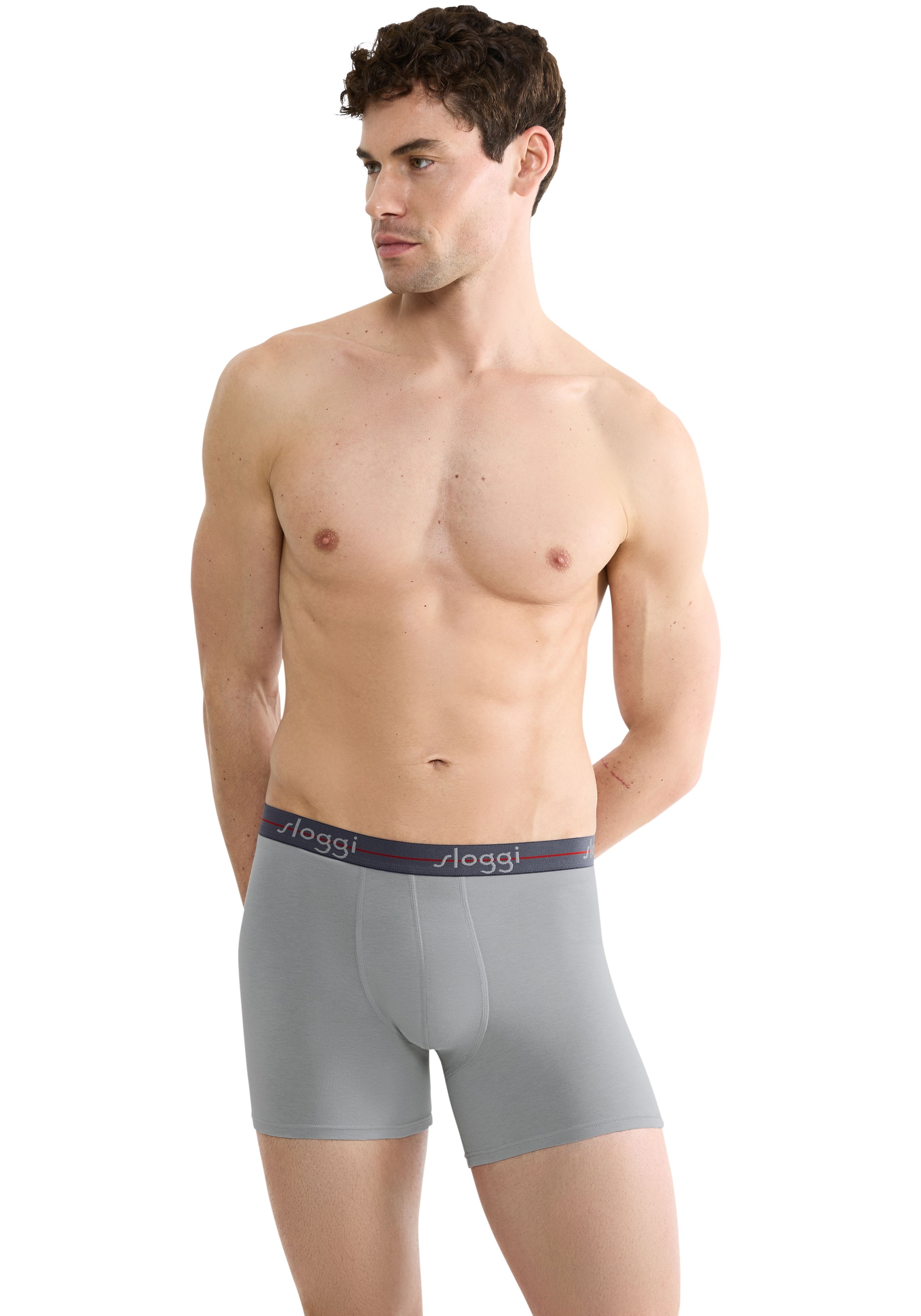 sloggi Boxershorts »Men Start«, (2er Pack), elastischer Bund mit Logo, ohne Eingriff