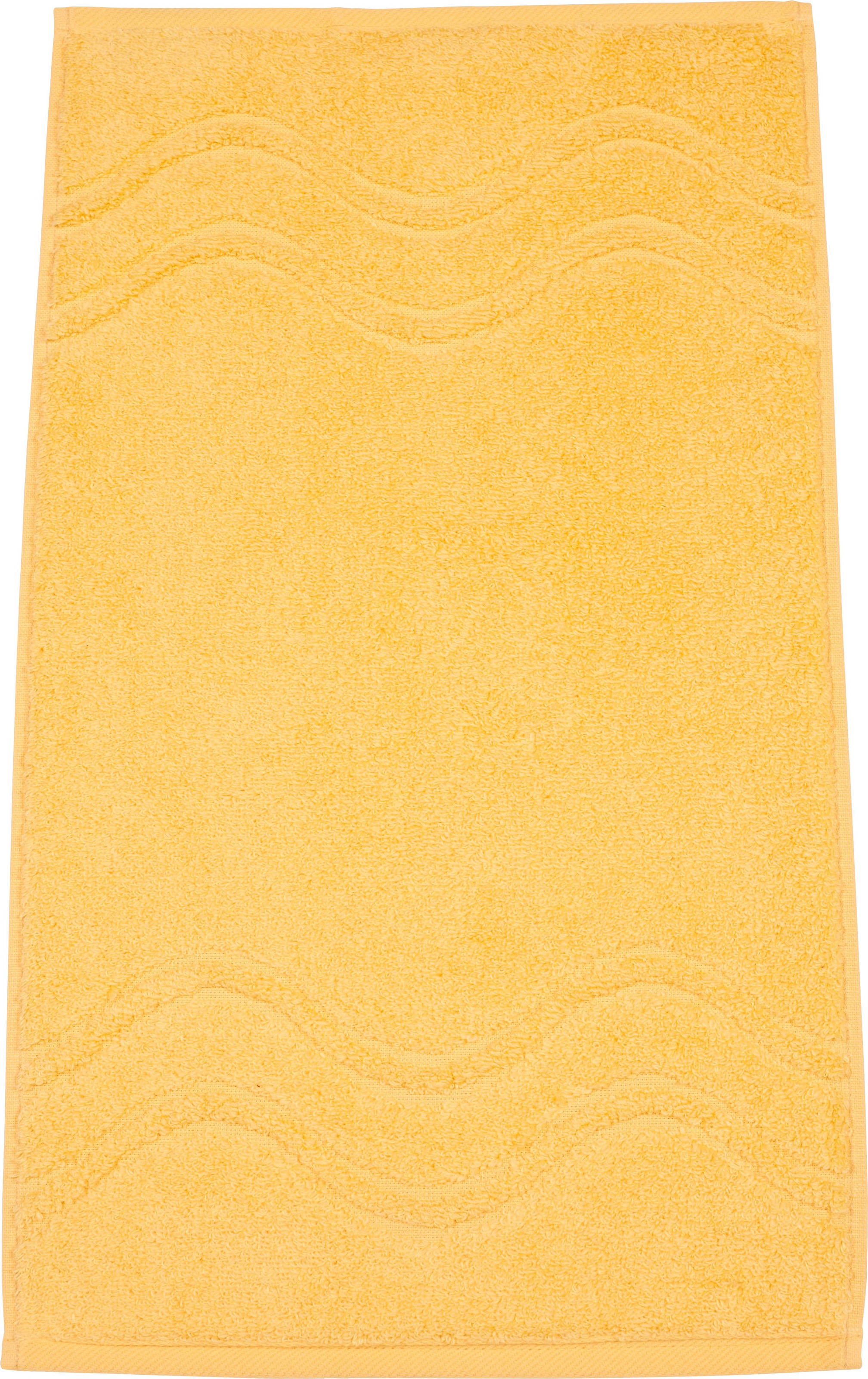 ROSS Gästehandtuch »Cashmere feeling«, (Packung, 6 St.), 100% Baumwolle, mit Wellen-Bordüre, große Farbauswahl