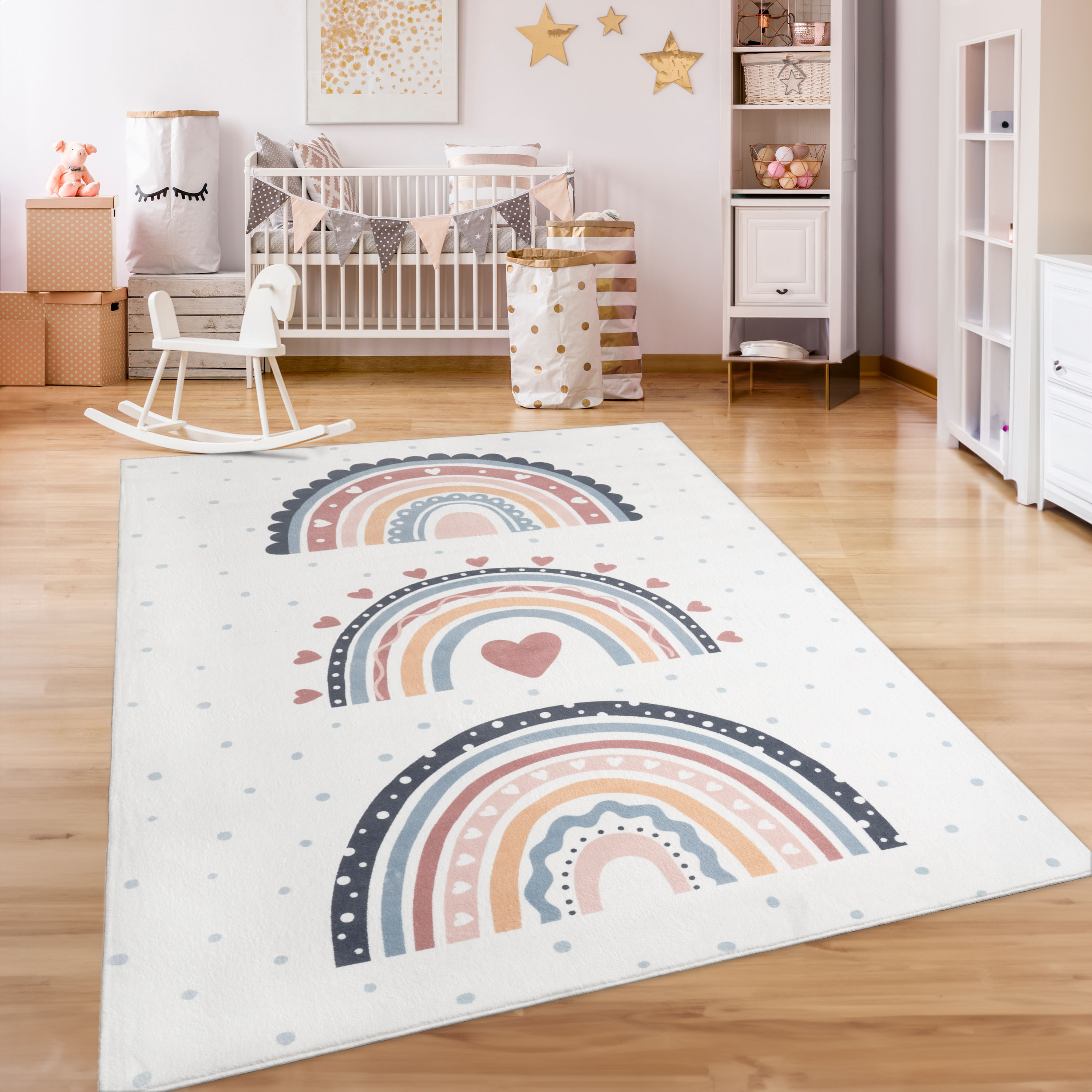 Kinderteppich »Eliz 392«, rechteckig, Kurzflor, Spielteppich, Patchwork-Muster, Motiv...