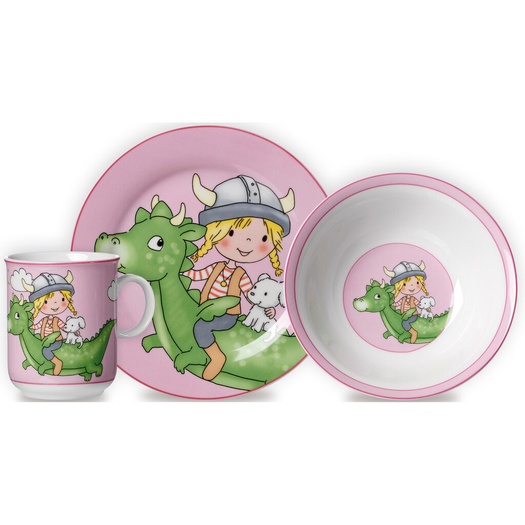 Ritzenhoff & Breker Kindergeschirr-Set »Drache«, (Set, 3 tlg.)