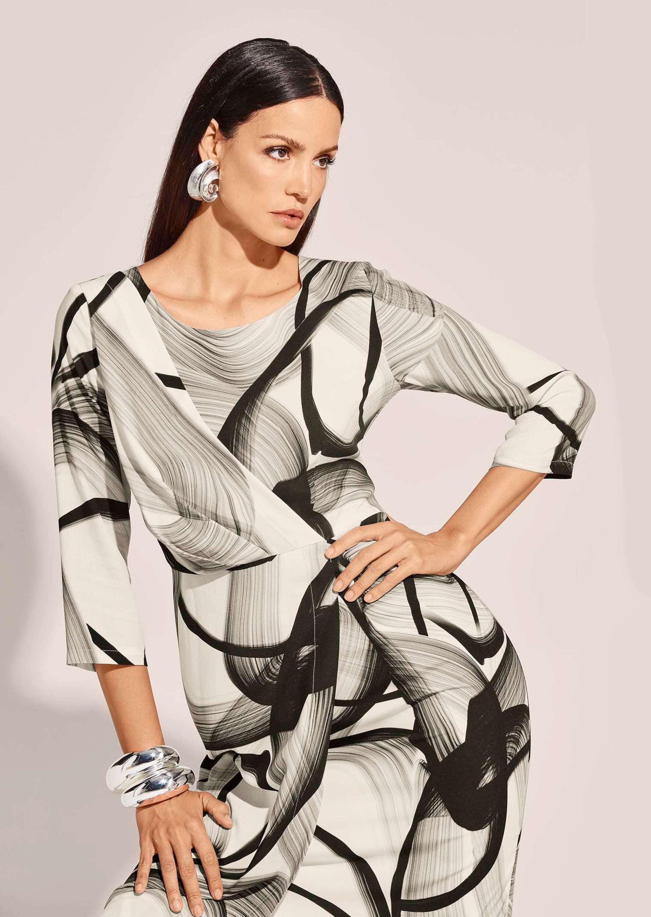 MADELEINE Sommerkleid »Kleid Kleid in raffinierter Wickel-Optik mit Grafikprint«