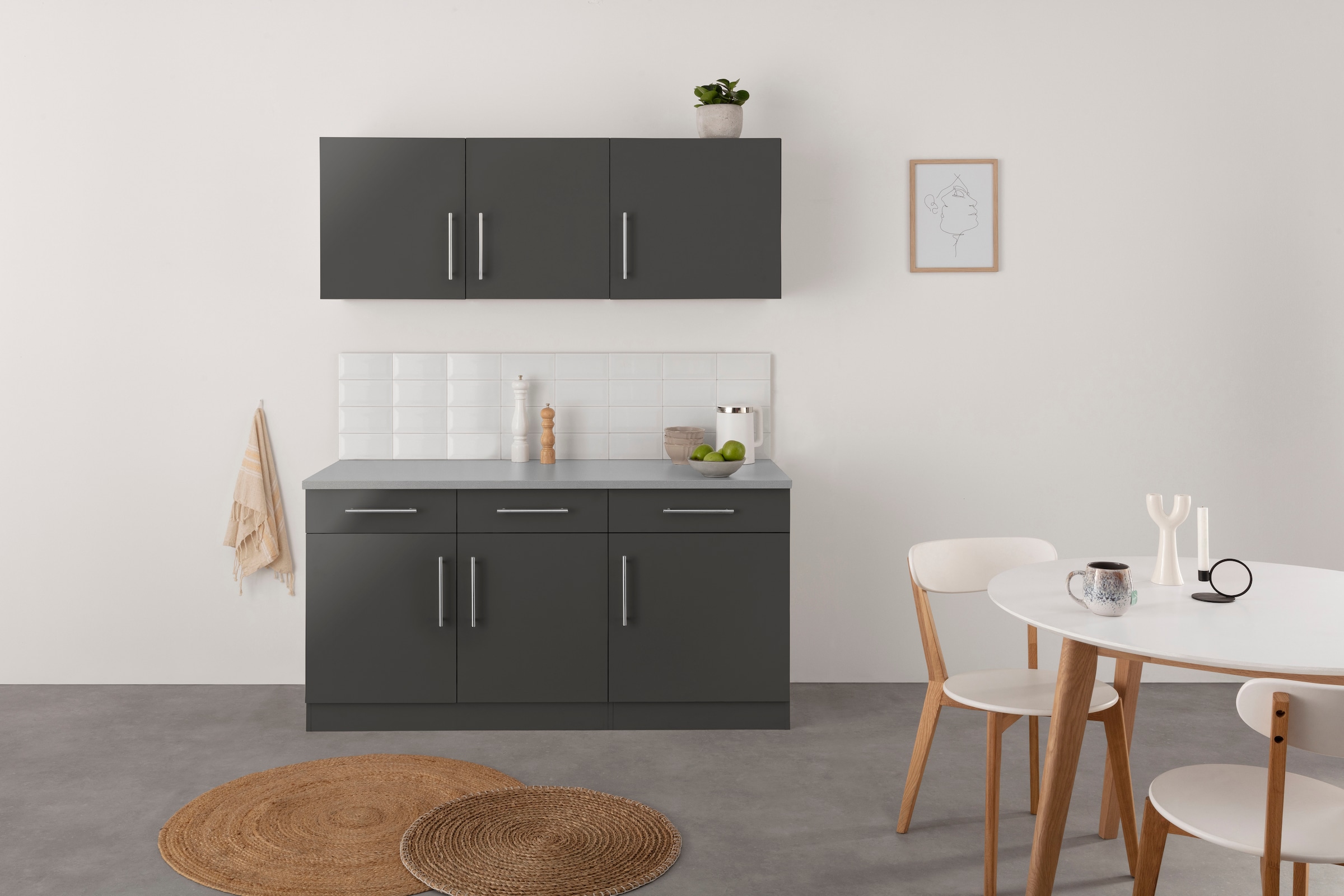 wiho Küchen Pantryküche »"Cali"«, ohne E-Geräte, Breite 160 cm