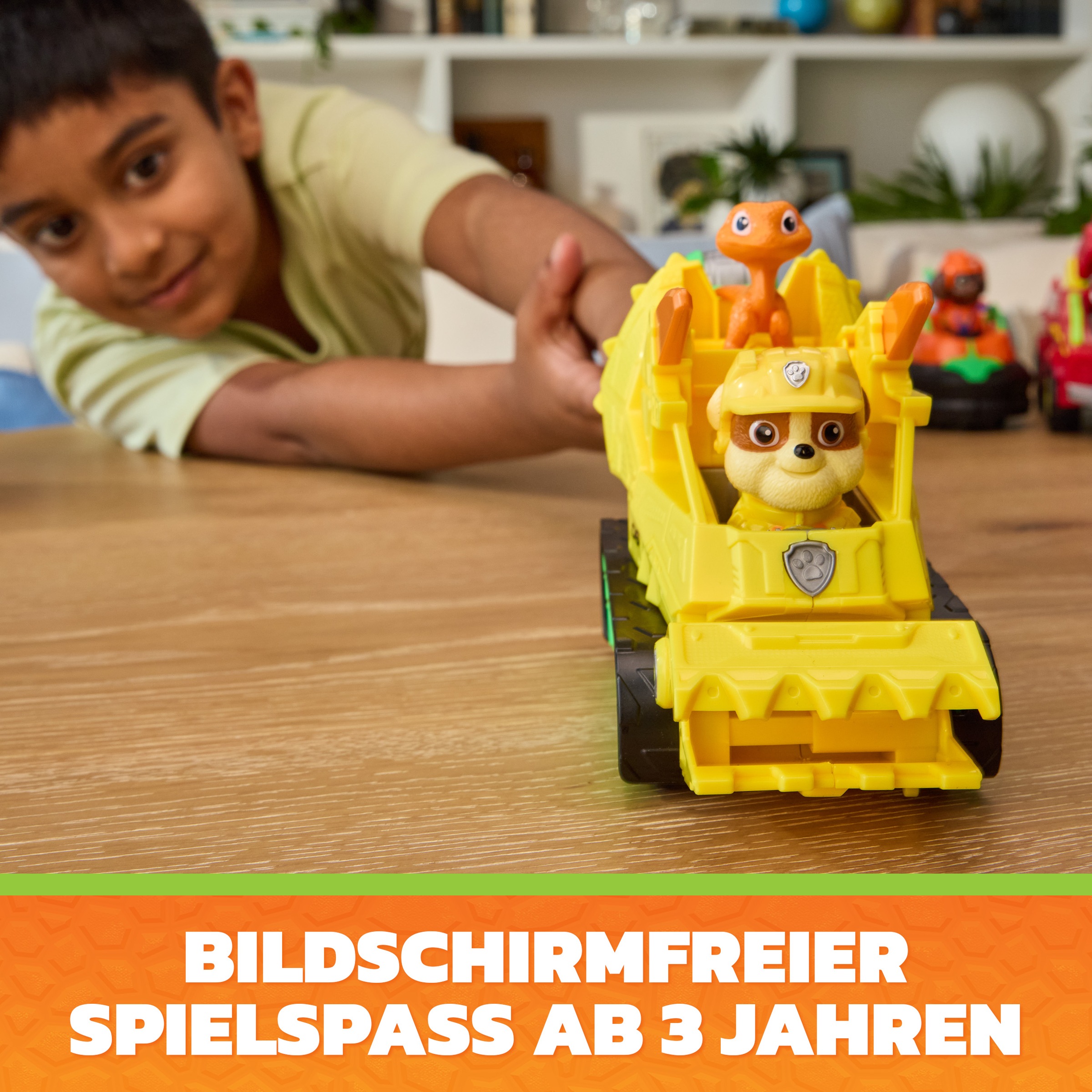 Spin Master Spielzeug-Auto »PAW Patrol: Der Dino Film, Rubbles Dino-Rettungs-Bulldozer«