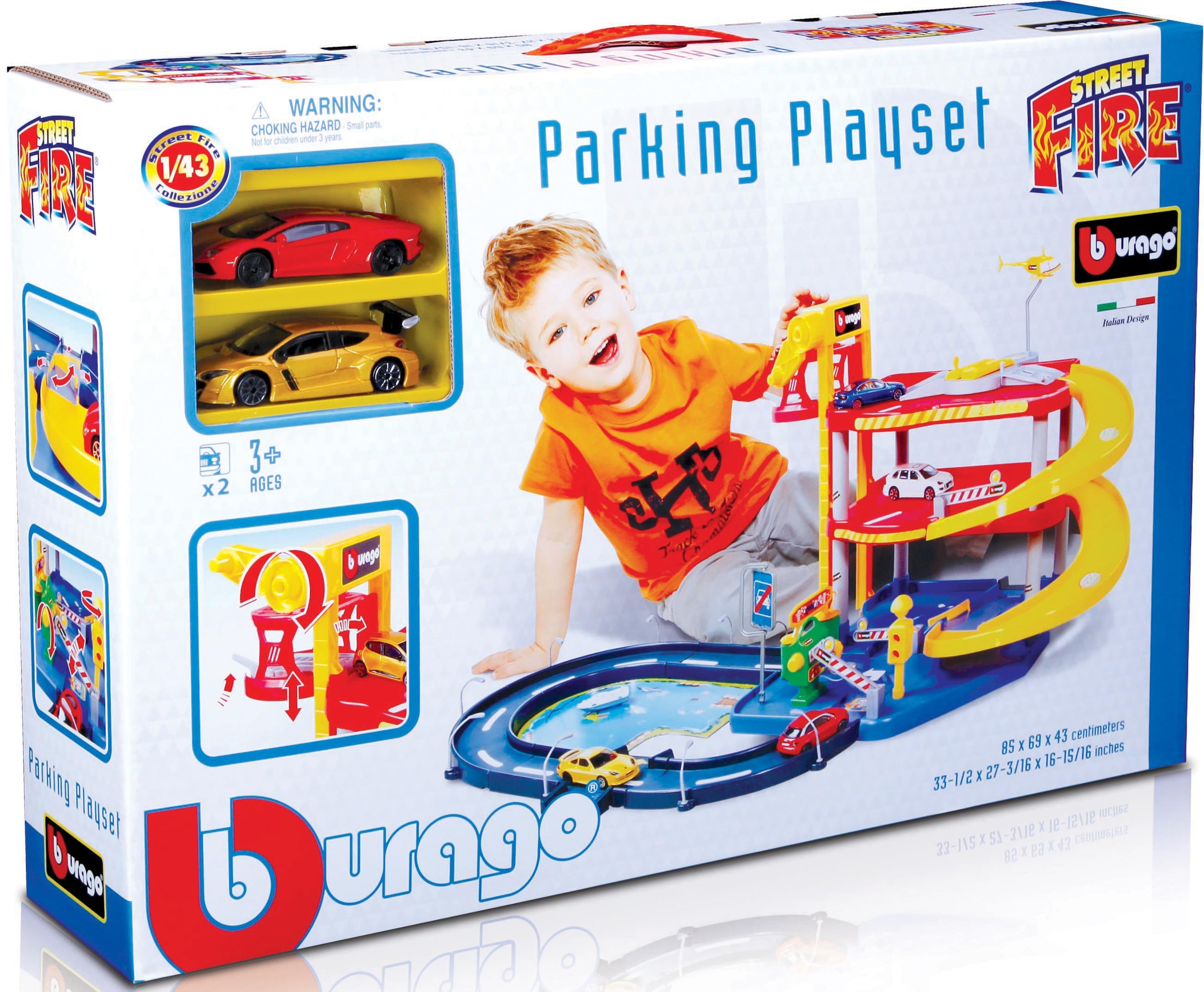 Bburago Spiel-Parkgarage »StreetFire ParkingPlaySet«, inklusive 2 Fahrzeuge